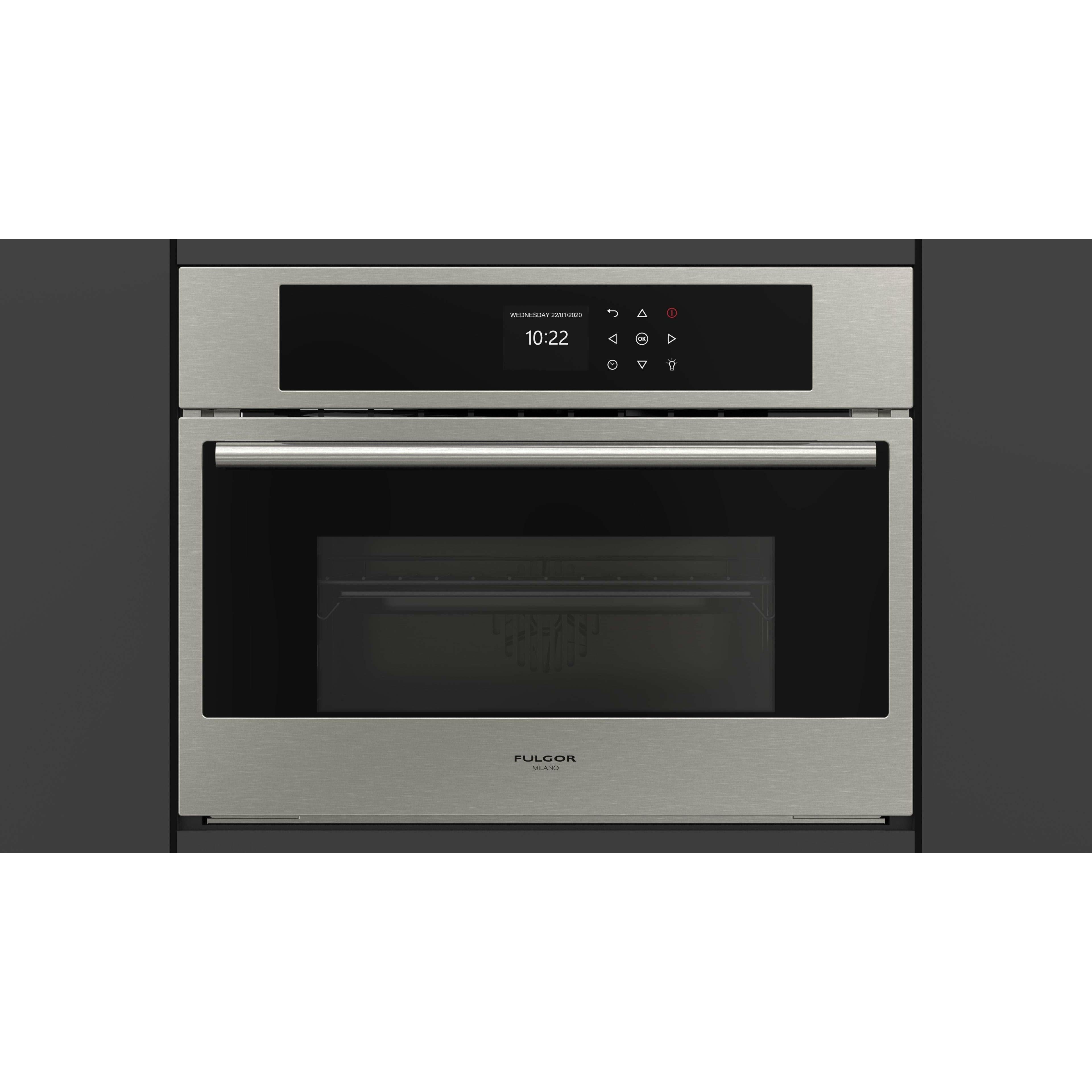 Fulgor Milano 24" Built-In Single Steam Wall Oven with Creactive Cooking System - F7SCO24S1 I Luxury Appliances Direct