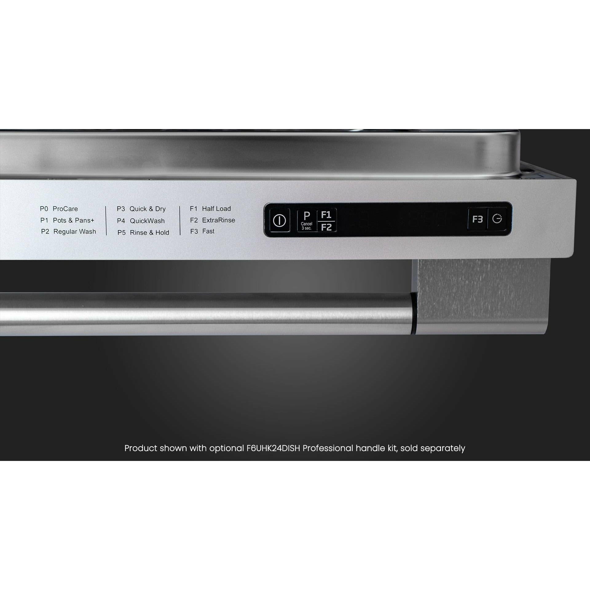 Fulgor Milano 24" Fully Integrated Built-In Dishwasher with 16 Place Settings, Stainless Steel - F6DWT24SS2 I Luxury Appliances Direct