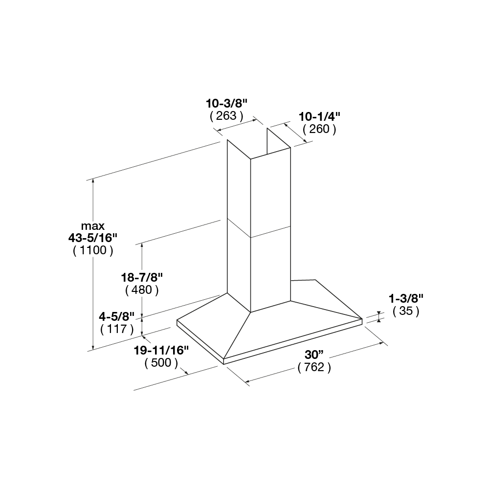 Fulgor Milano 30" Chimney Wall Mount Range Hood with 4-Speeds, Stainless Steel - F4CW30S1 I Luxury Appliances Direct