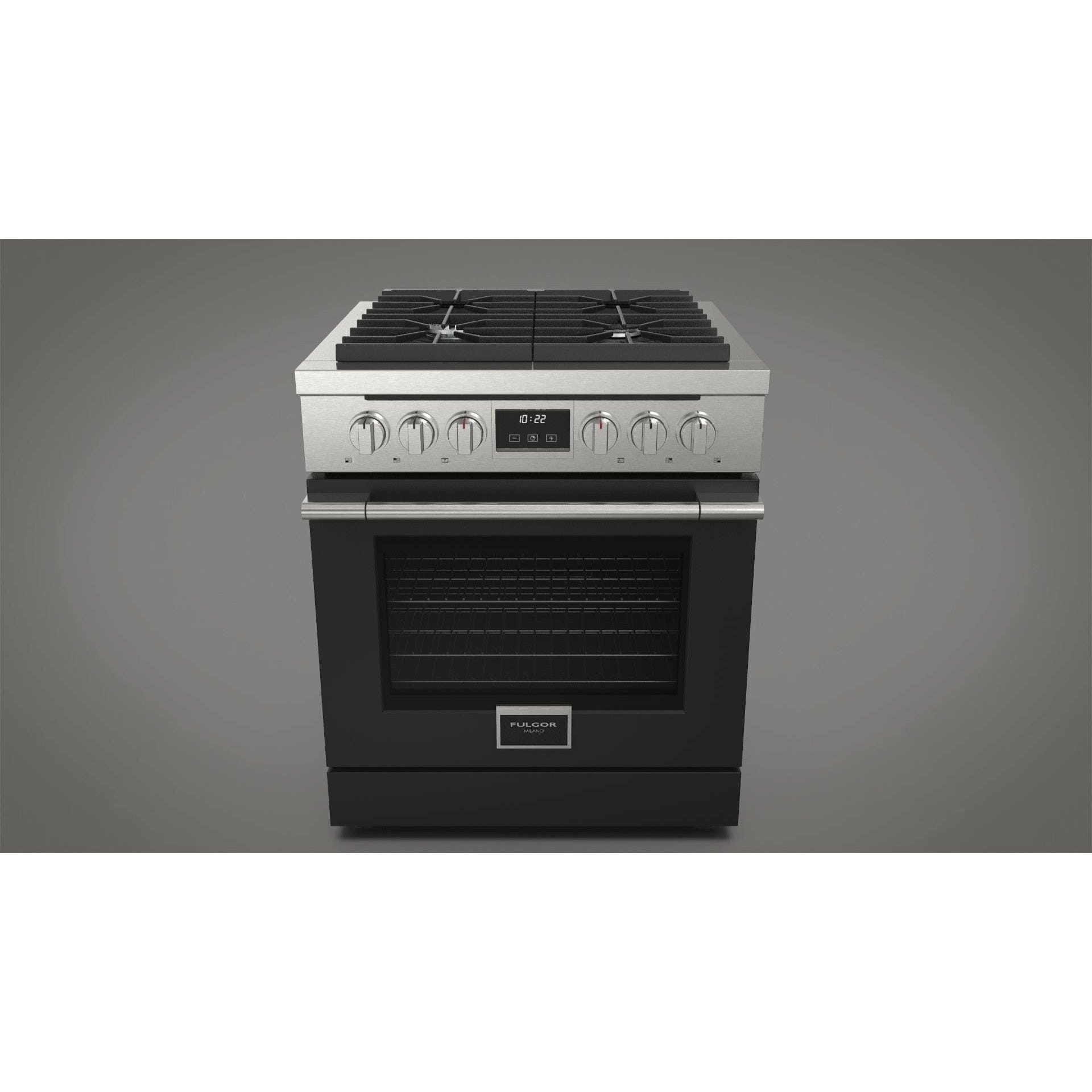 Fulgor Milano 30" Freestanding All Gas Range with 2 Duel Flame Burners, Stainless Steel - F4PGR304S2 I Luxury Appliances Direct
