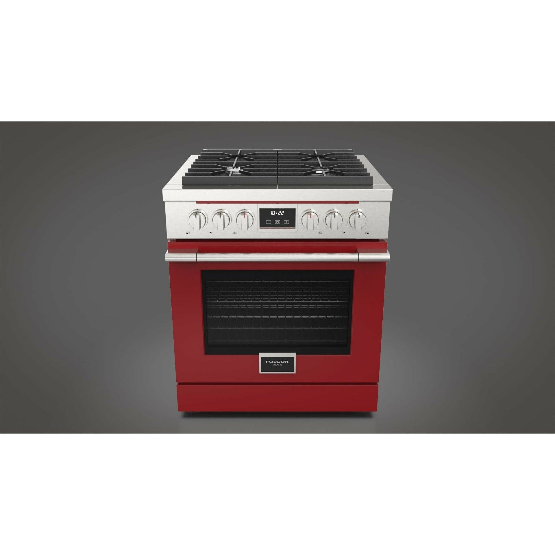Fulgor Milano 30" Freestanding All Gas Range with 2 Duel Flame Burners, Stainless Steel - F4PGR304S2 I Luxury Appliances Direct