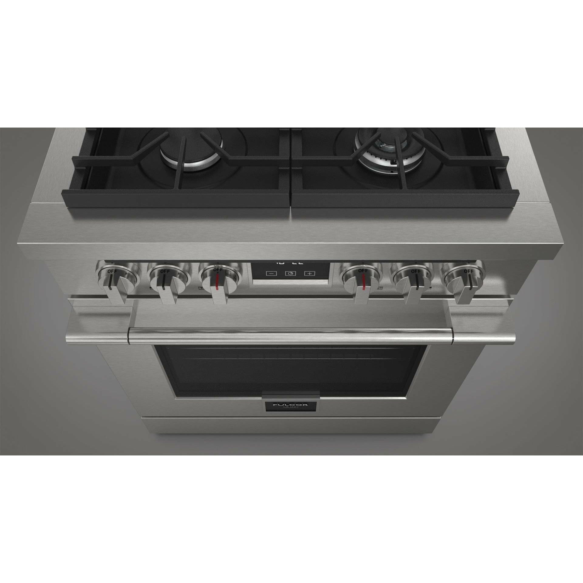 Fulgor Milano 30" Freestanding All Gas Range with 2 Duel Flame Burners, Stainless Steel - F4PGR304S2 I Luxury Appliances Direct