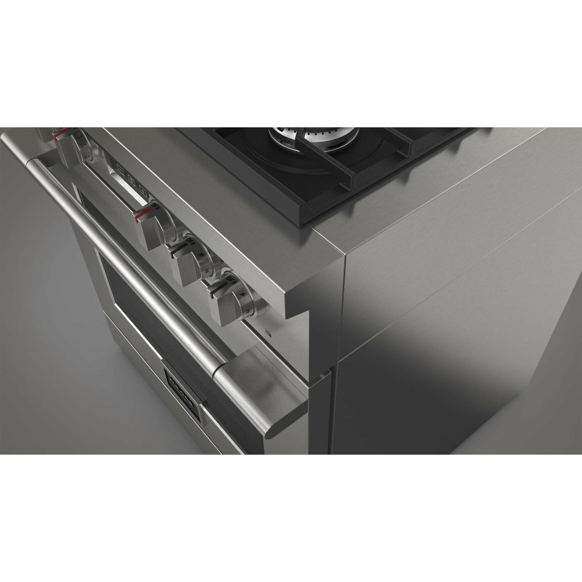 Fulgor Milano 30" Freestanding All Gas Range with 2 Duel Flame Burners, Stainless Steel - F4PGR304S2 I Luxury Appliances Direct