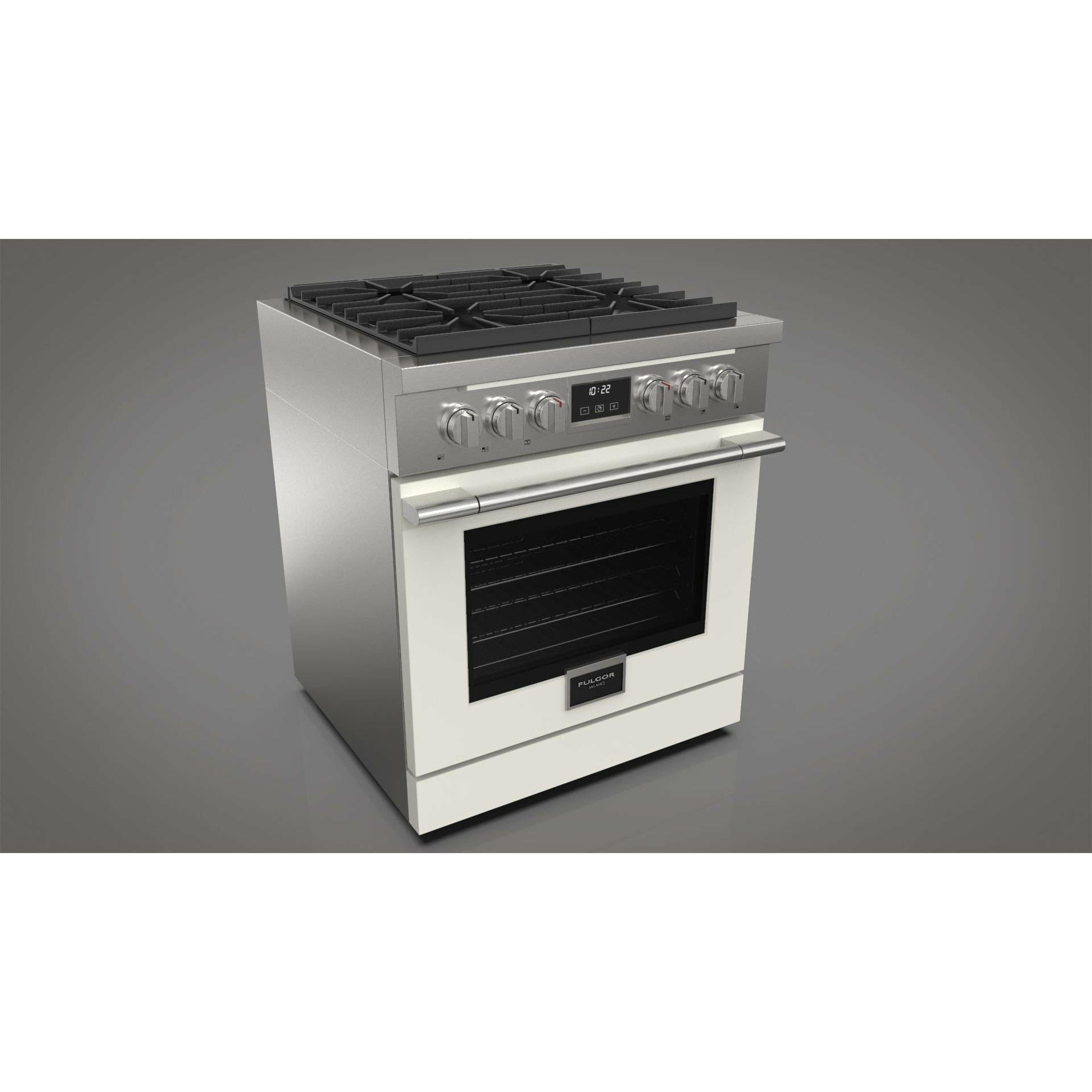 Fulgor Milano 30" Freestanding All Gas Range with 2 Duel Flame Burners, Stainless Steel - F4PGR304S2 I Luxury Appliances Direct