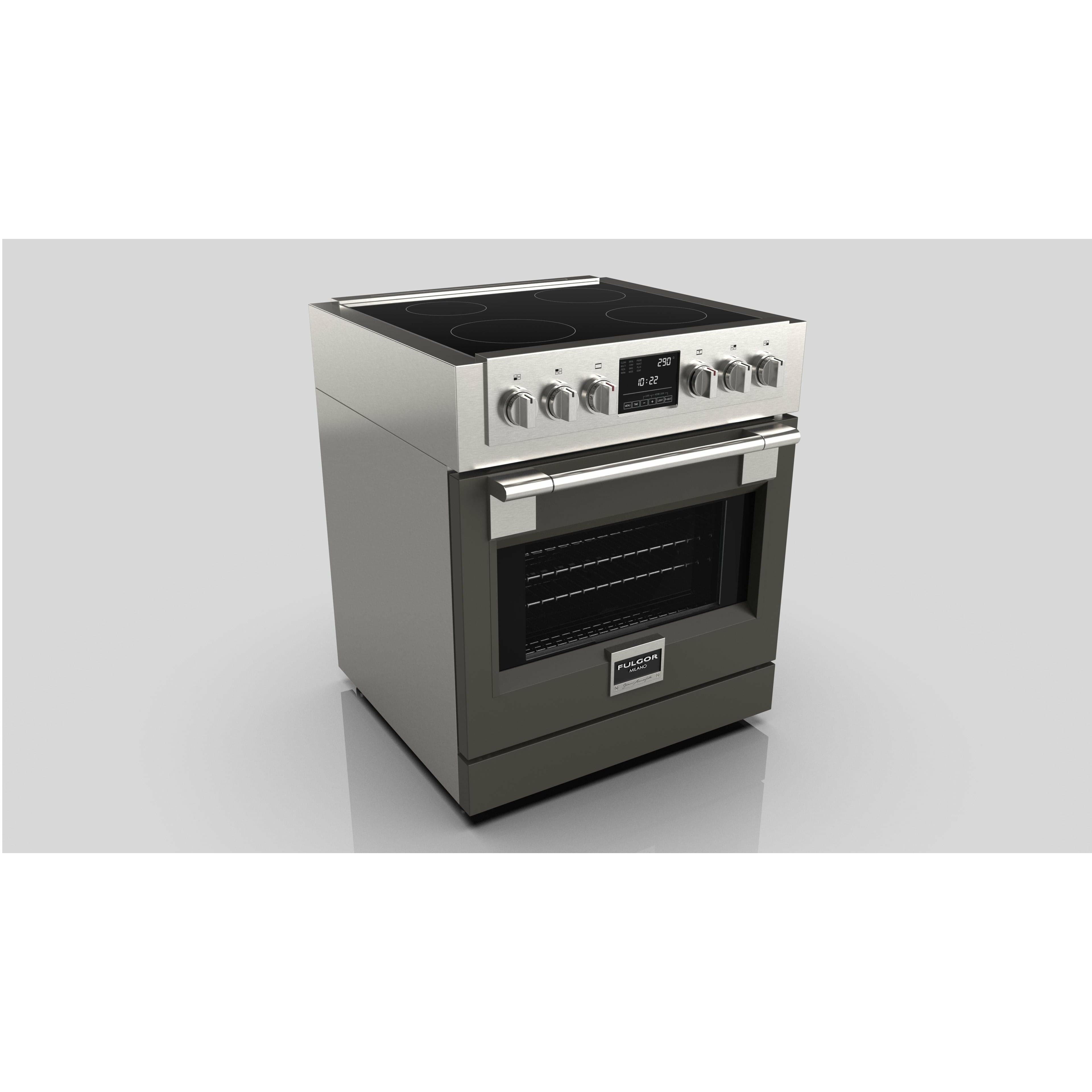 Fulgor Milano 30" Freestanding Induction Range with 4 Cooking Zones, Stainless Steel - F6PIR304S1 I Luxury Appliances Direct