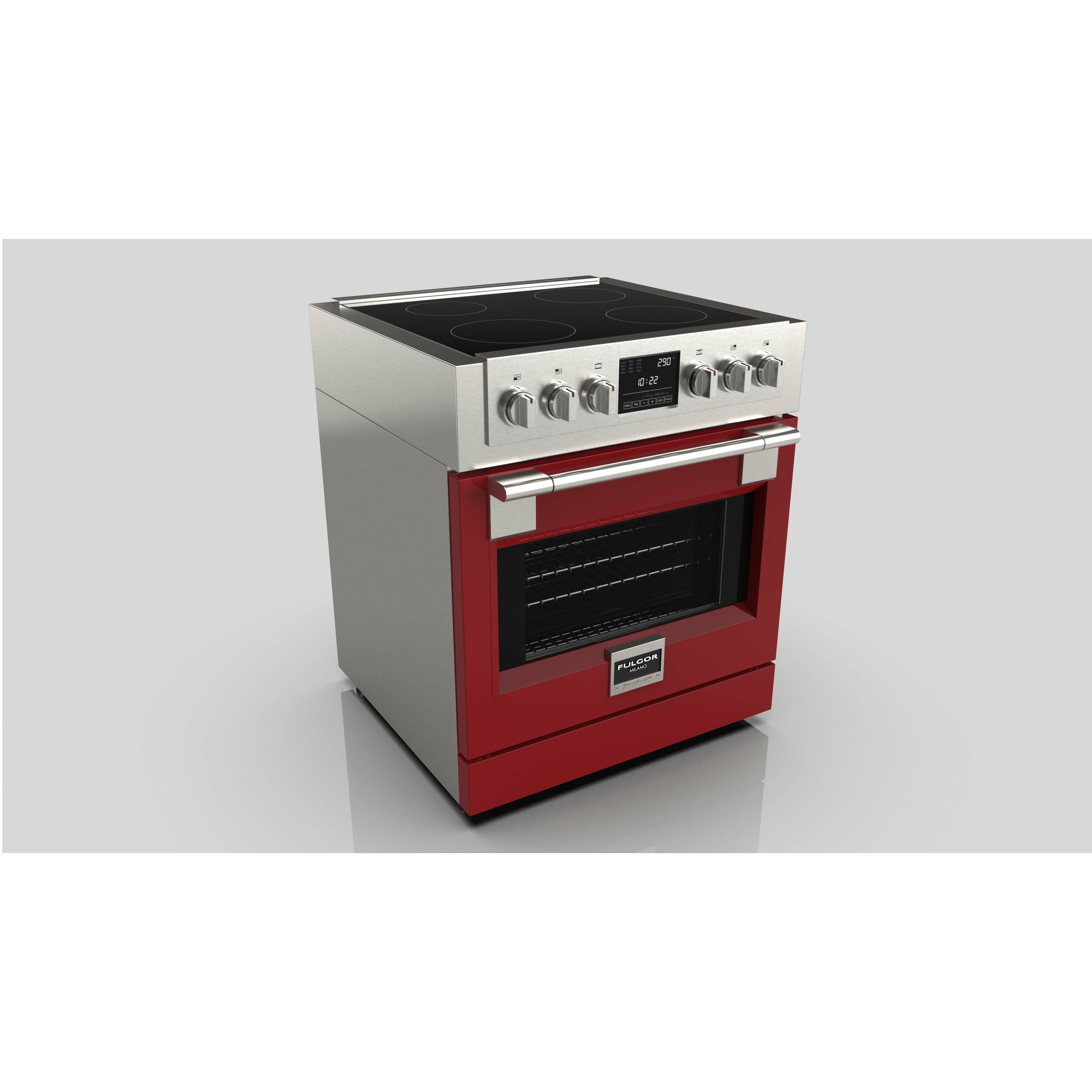 Fulgor Milano 30" Freestanding Induction Range with 4 Cooking Zones, Stainless Steel - F6PIR304S1 I Luxury Appliances Direct