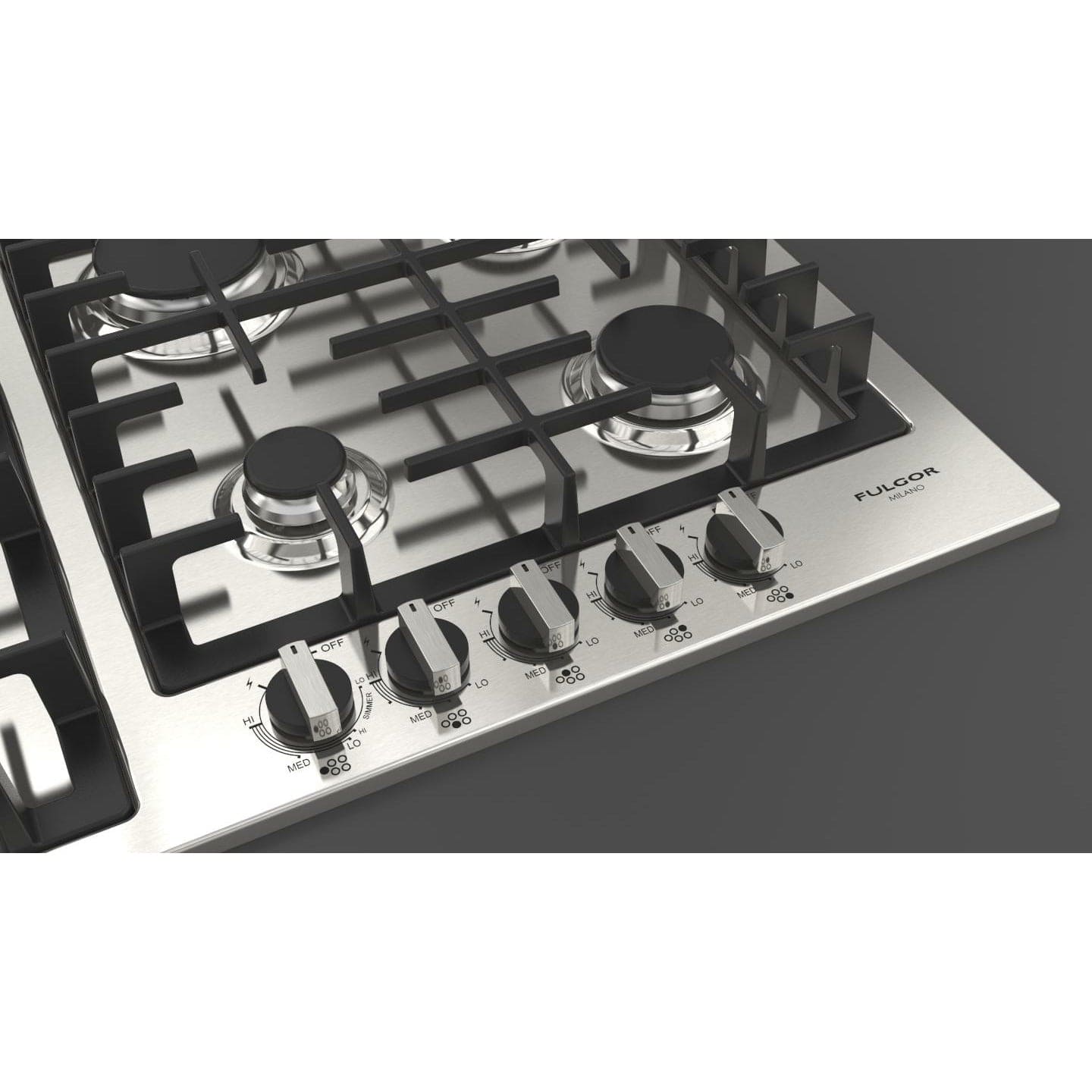 Fulgor Milano 30" Gas Cooktop with 5 European Sealed Burners - F4GK30S1 I Luxury Appliances Direct