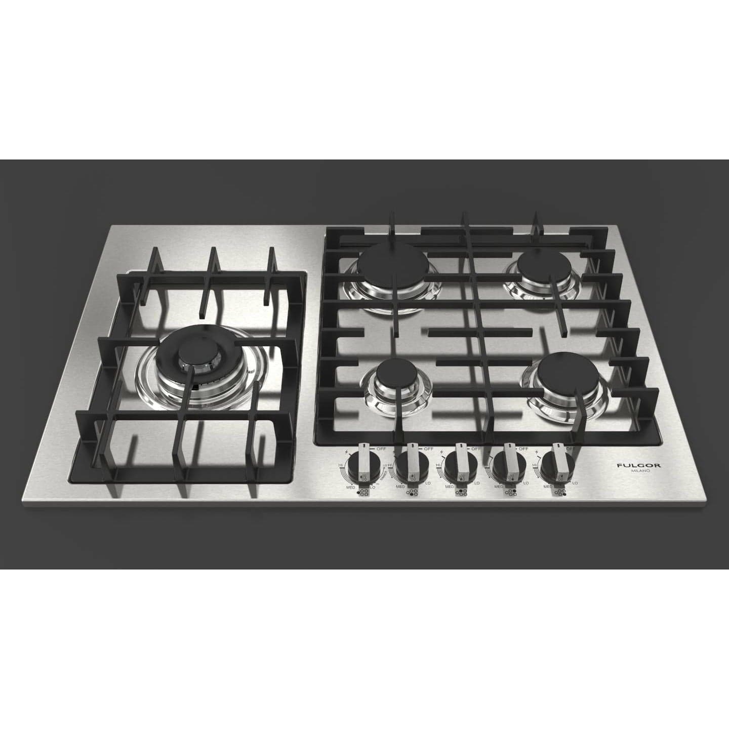 Fulgor Milano 30" Gas Cooktop with 5 European Sealed Burners - F4GK30S1 I Luxury Appliances Direct
