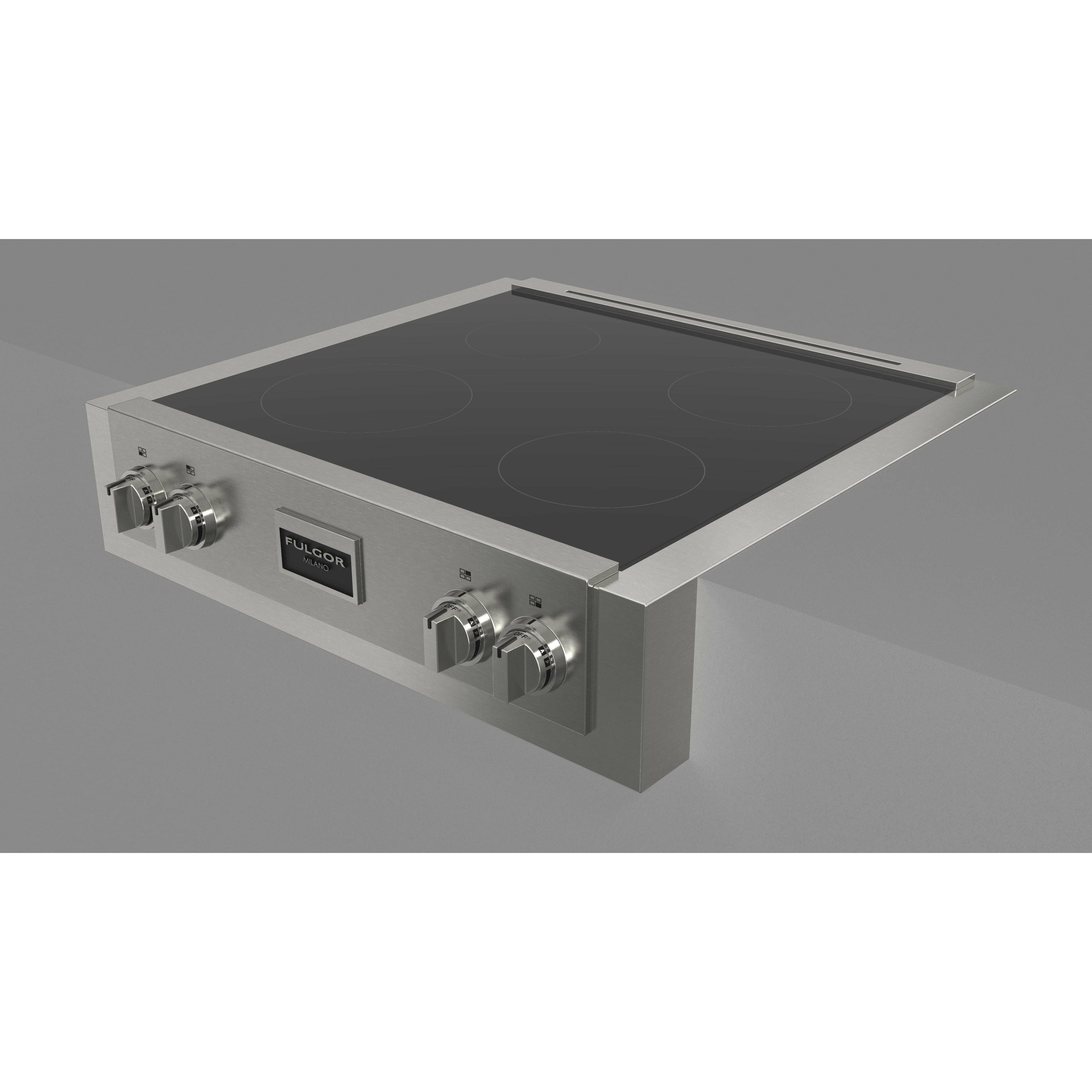 Fulgor Milano 30" Induction Rangetop with 4 Cooking Zones, Stainless Steel - F6IRT304S1 I Luxury Appliances Direct