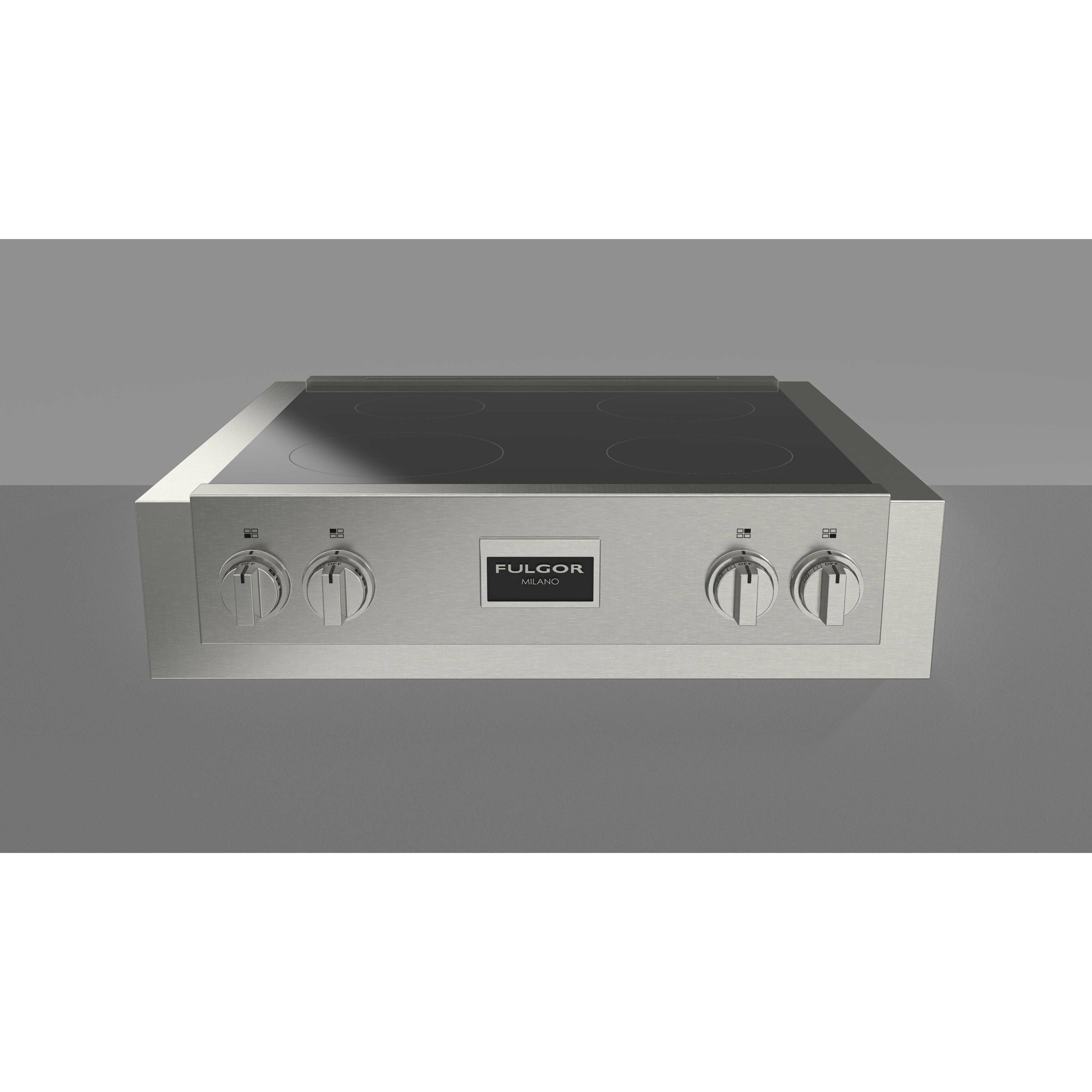 Fulgor Milano 30" Induction Rangetop with 4 Cooking Zones, Stainless Steel - F6IRT304S1 I Luxury Appliances Direct