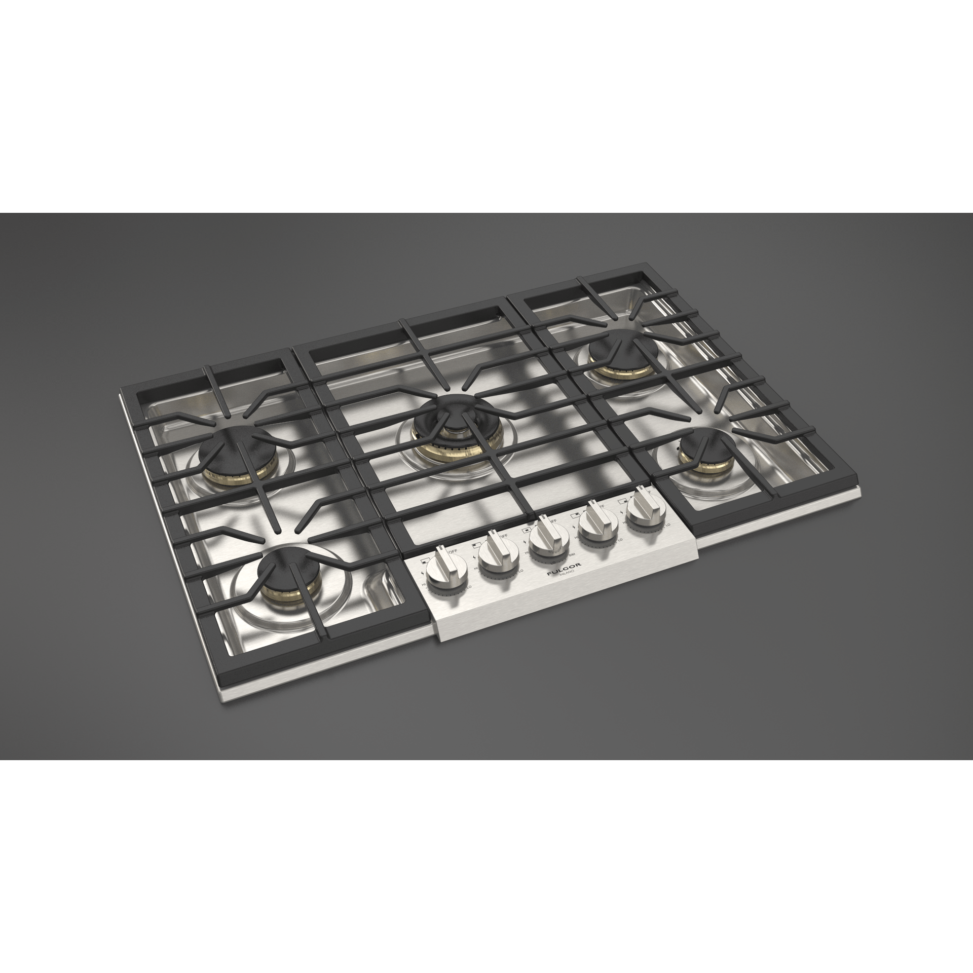 Fulgor Milano 30" Pro-Style Natural Gas Cooktop with 1 Center Dual Burner - F6PGK305S1 I Luxury Appliances Direct