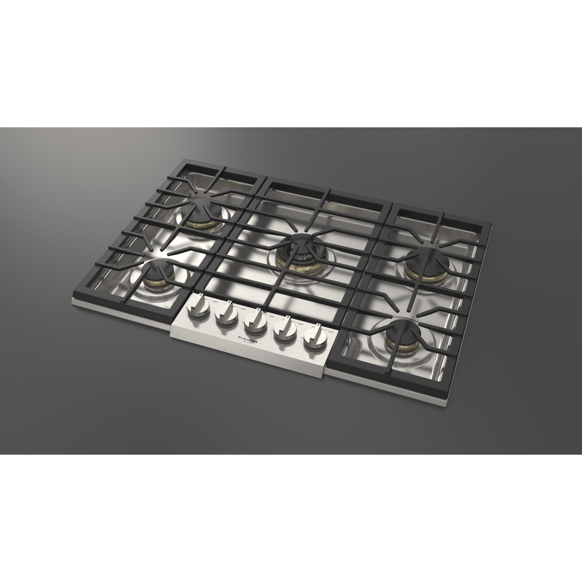 Fulgor Milano 30" Pro-Style Natural Gas Cooktop with 1 Center Dual Burner - F6PGK305S1 I Luxury Appliances Direct