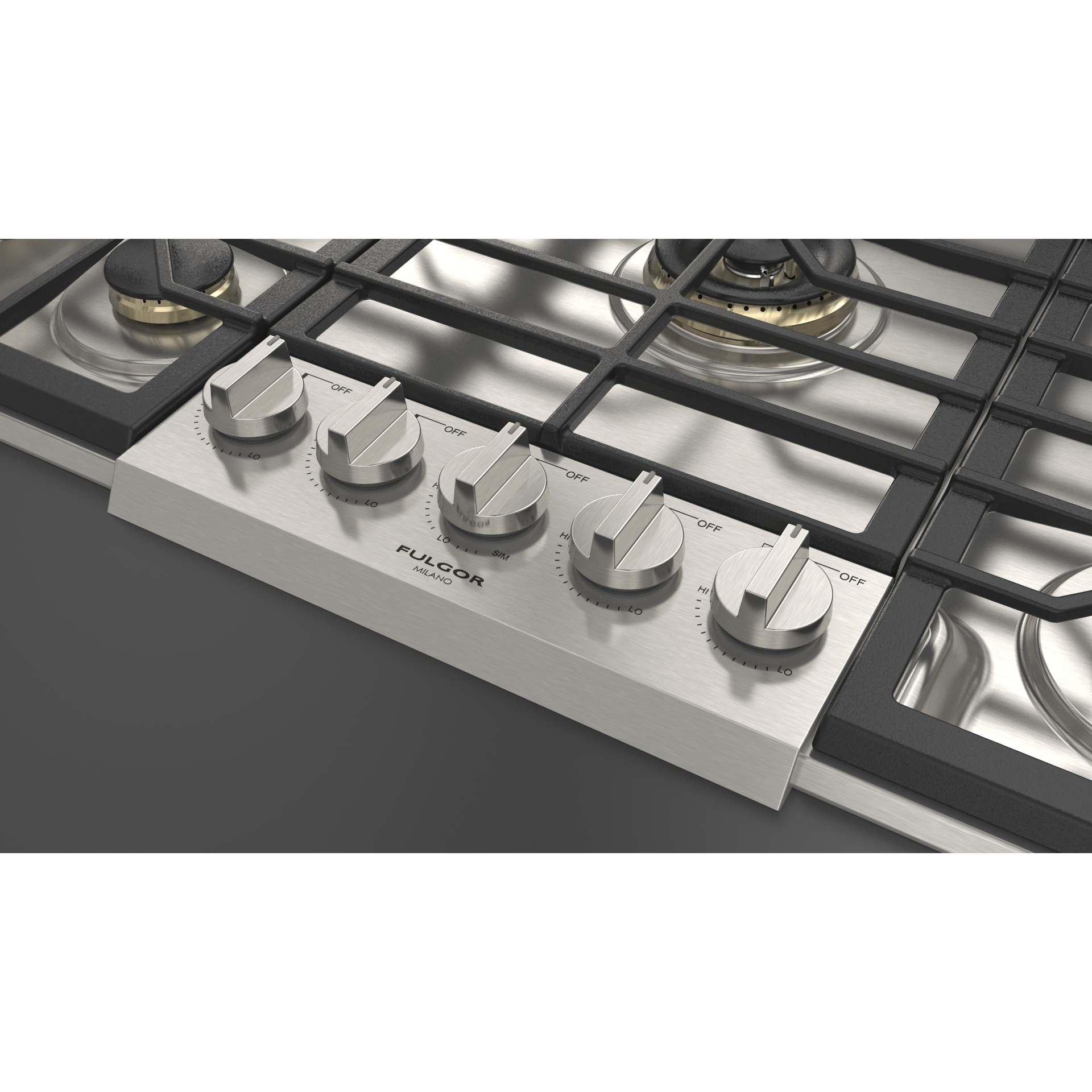 Fulgor Milano 30" Pro-Style Natural Gas Cooktop with 1 Center Dual Burner - F6PGK305S1 I Luxury Appliances Direct