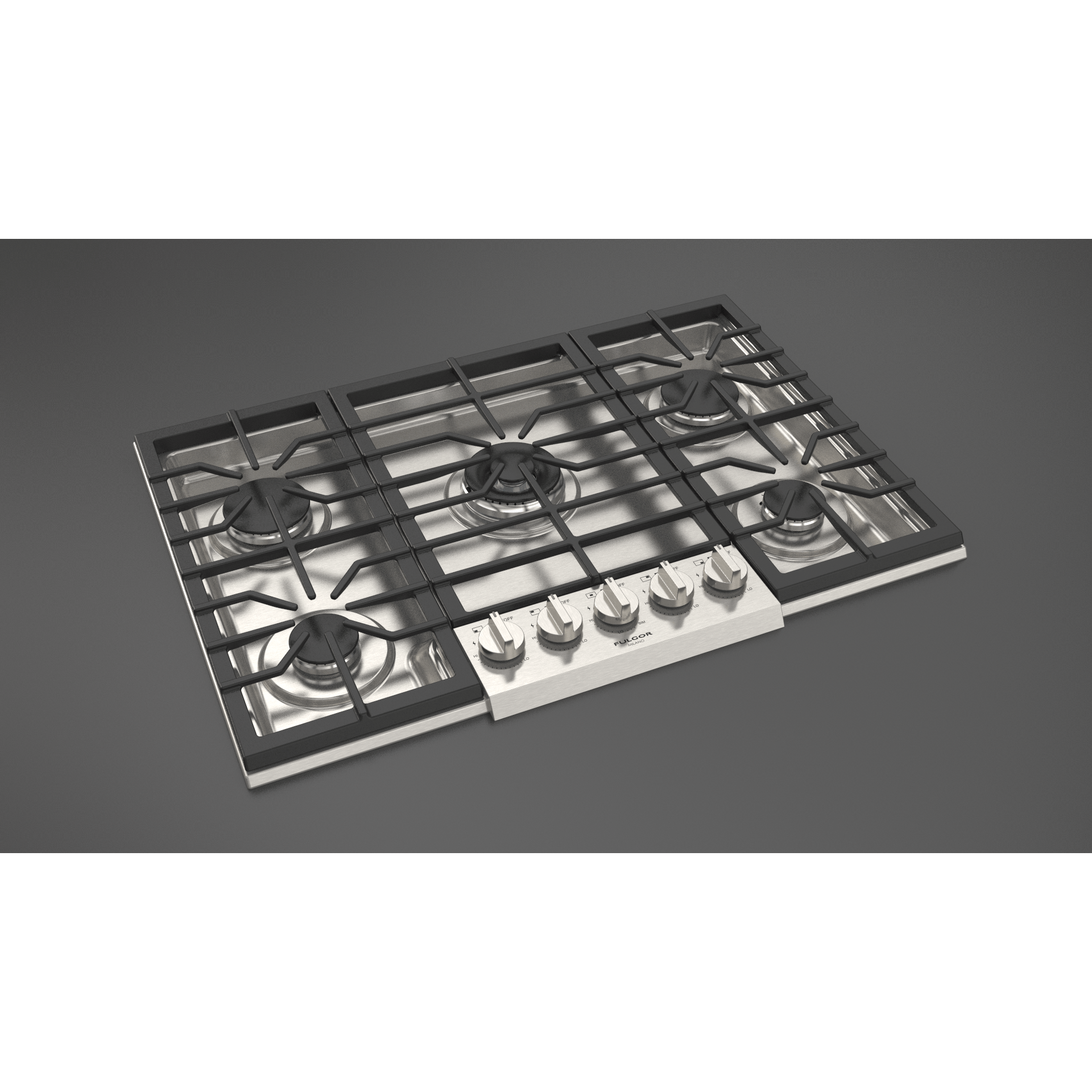 Fulgor Milano 30" Pro-Style Natural Gas Cooktop with 1 Central Dual Burner - F4PGK305S1 I Luxury Appliances Direct