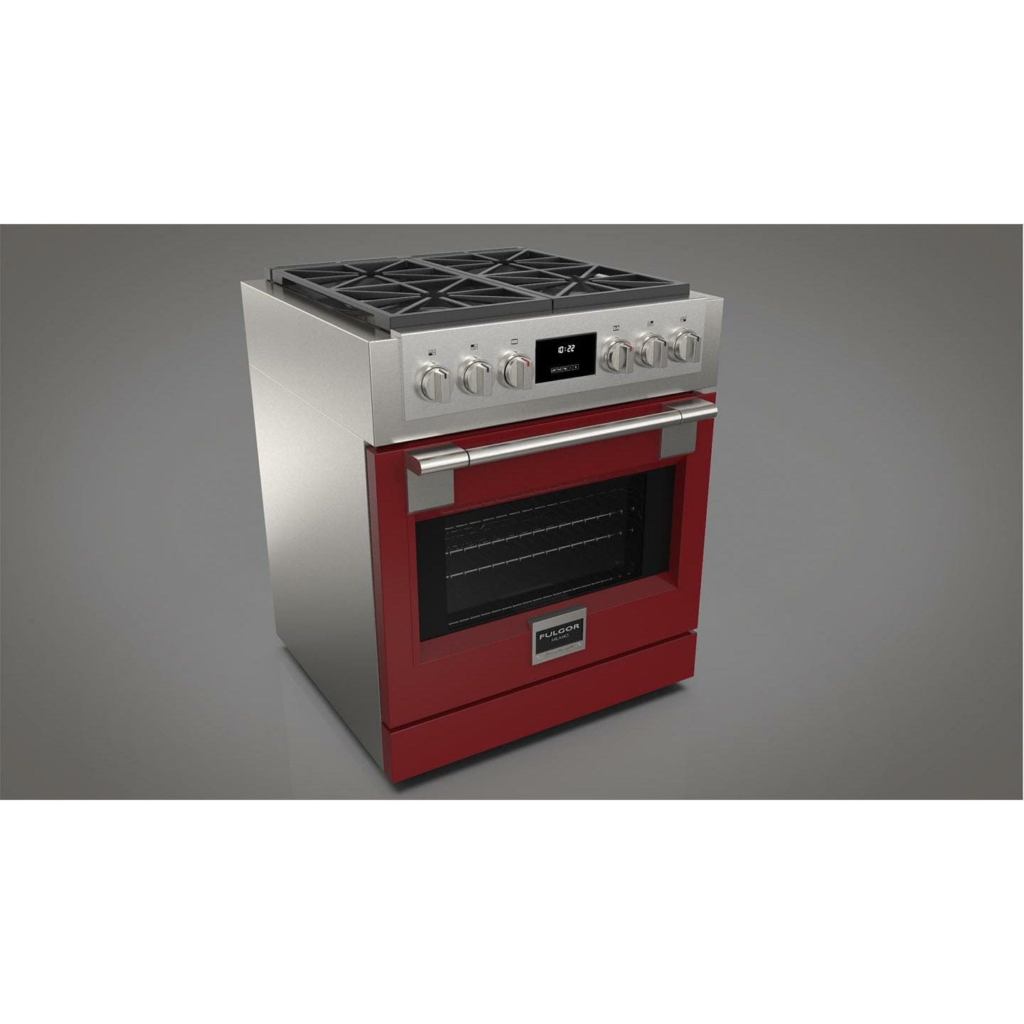 Fulgor Milano 30" Professional All Gas Range with 4 Dual-Flame Burners, 4.4 cu. ft. Capacity w/ Stainless Steel - F6PGR304S2 I Luxury Appliances Direct