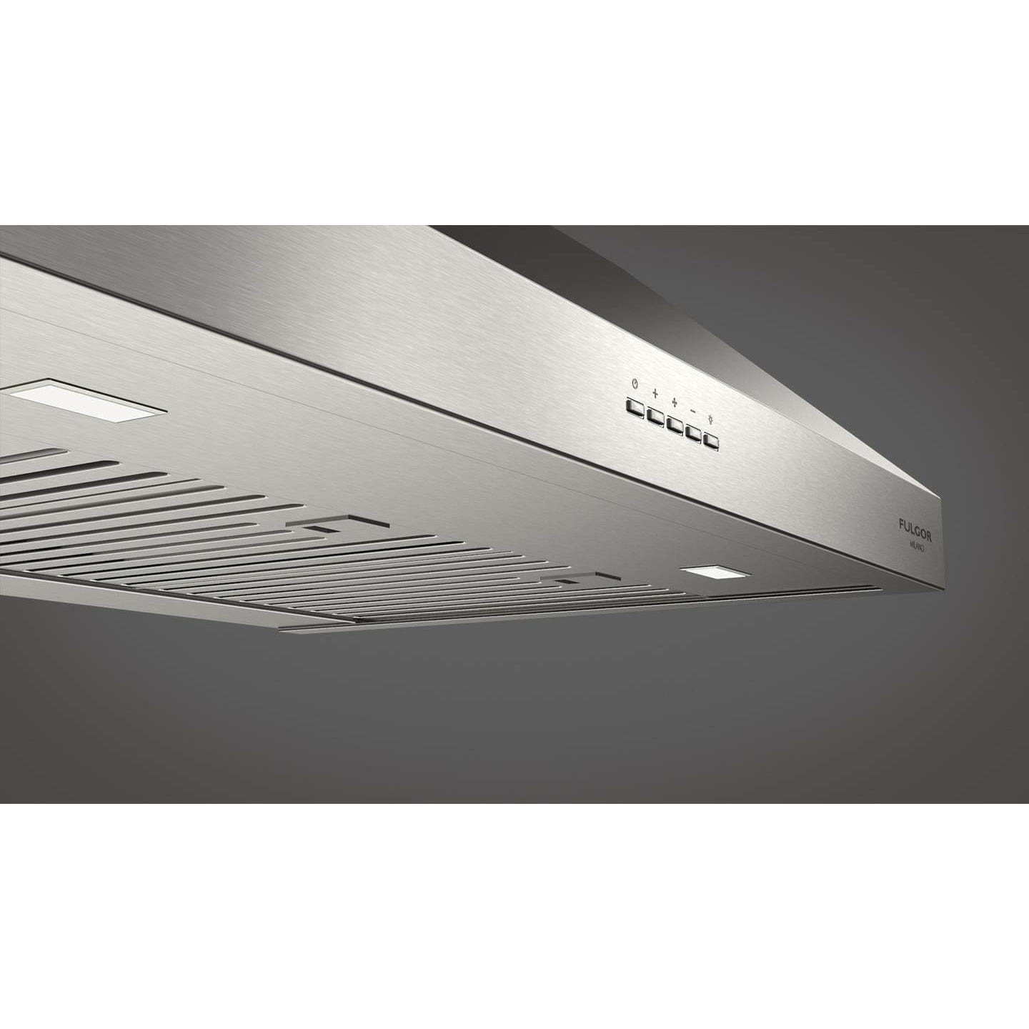 Fulgor Milano 30" Under Cabinet Range Hood with 4-Speed/450 CFM Blower, Stainless Steel - F4UC30S1 I Luxury Appliances Direct