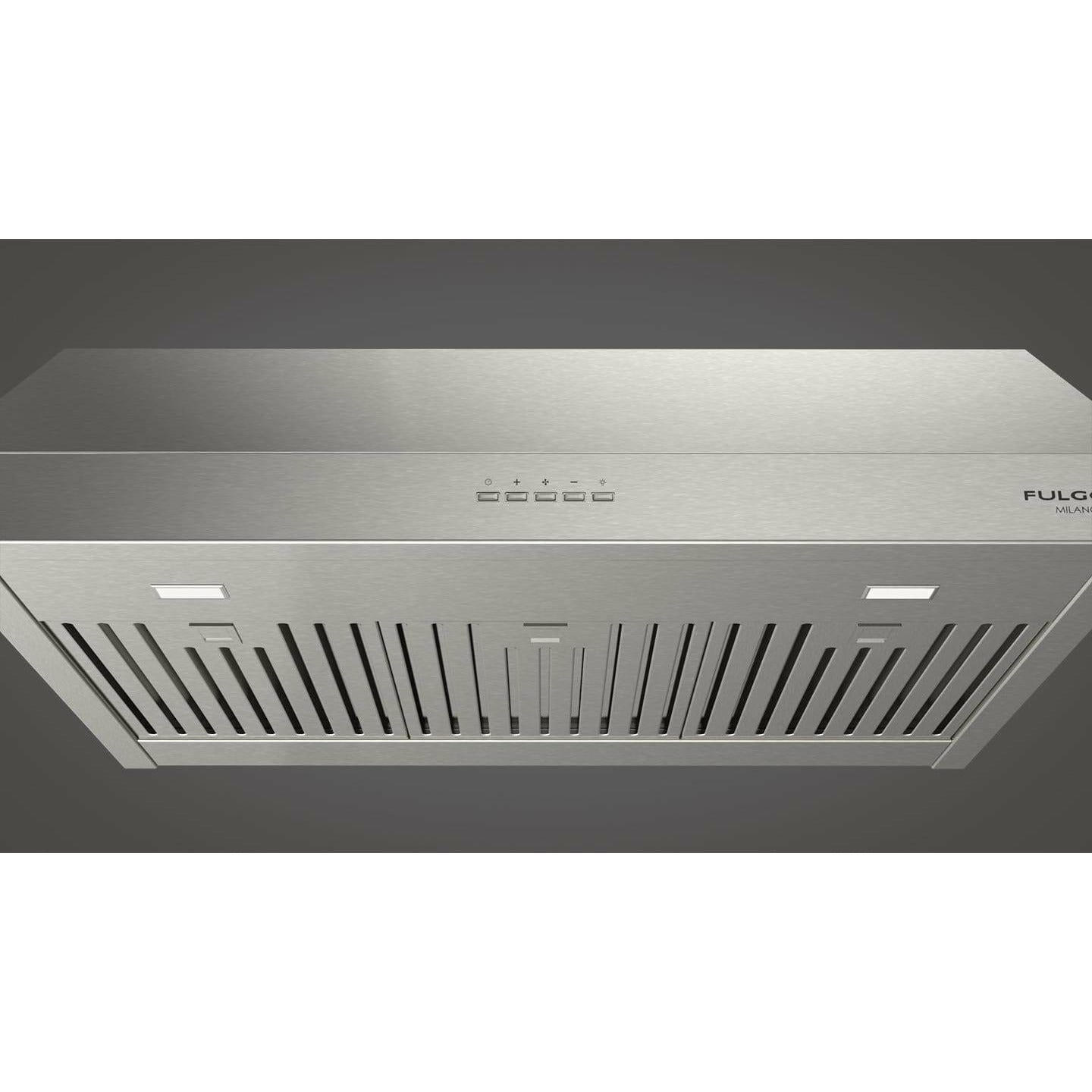Fulgor Milano 30" Under Cabinet Range Hood with 4-Speed/450 CFM Blower, Stainless Steel - F4UC30S1 I Luxury Appliances Direct