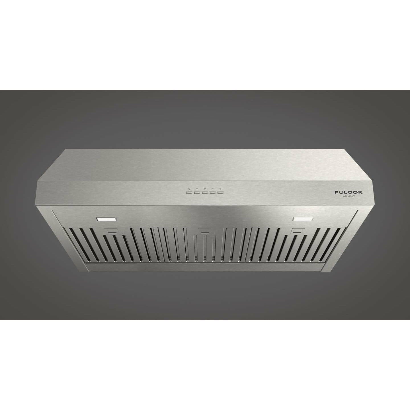 Fulgor Milano 30" Under Cabinet Range Hood with 4-Speed/450 CFM Blower, Stainless Steel - F4UC30S1 I Luxury Appliances Direct