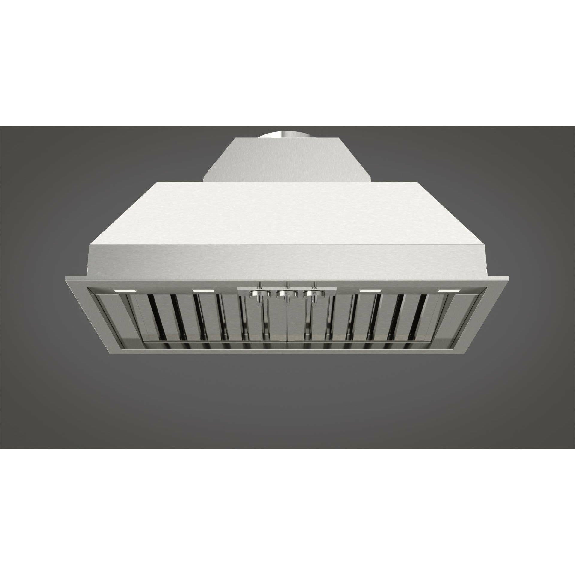 Fulgor Milano 34" Pro Insert Hood with 1000 CFM LED Lighting, Stainless Steel - F6BP34DS1 I Luxury Appliances Direct