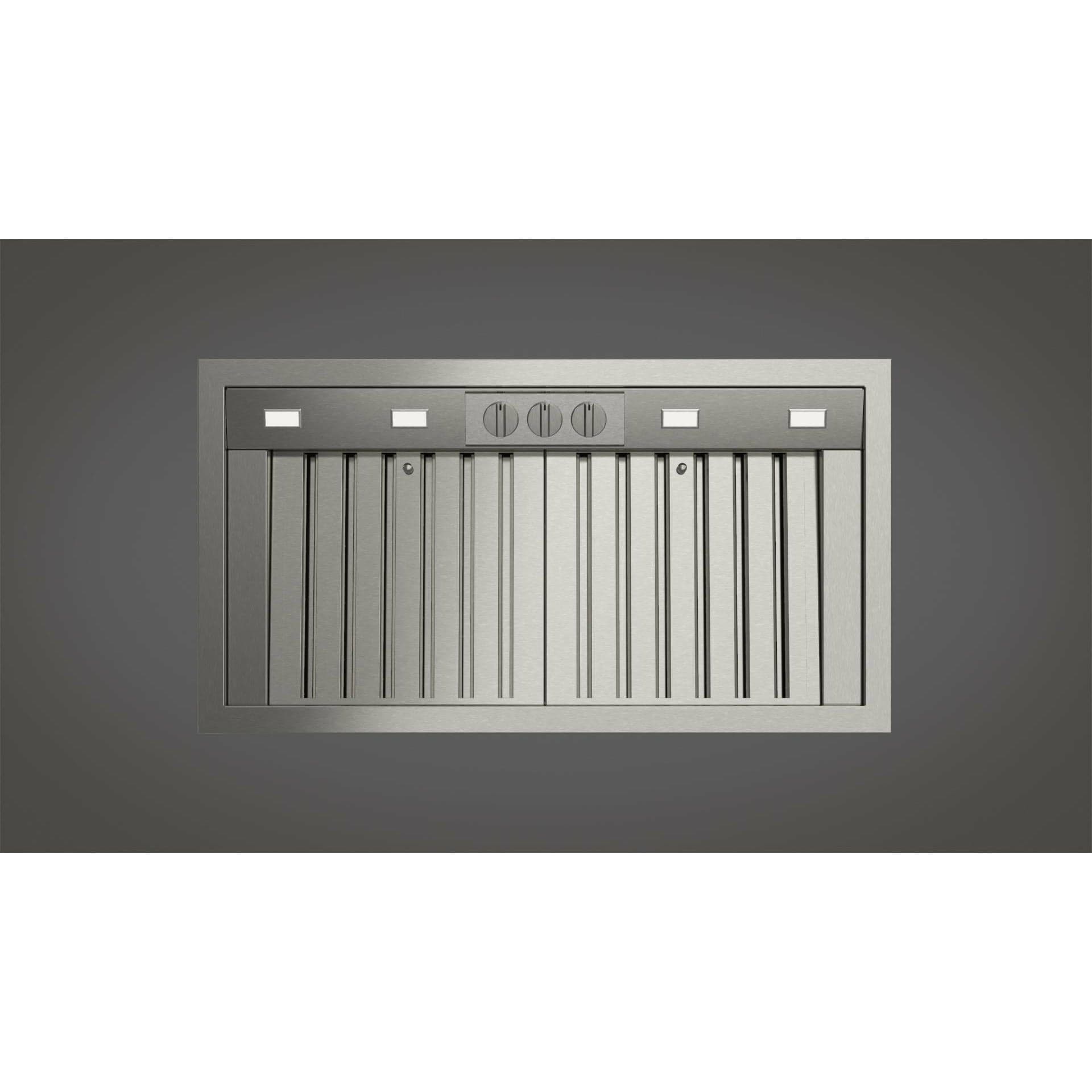 Fulgor Milano 34" Pro Insert Hood with 1000 CFM LED Lighting, Stainless Steel - F6BP34DS1 I Luxury Appliances Direct