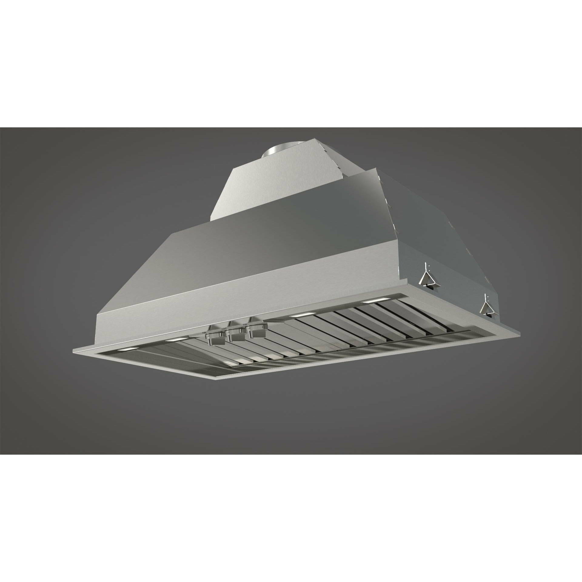 Fulgor Milano 34" Pro Insert Hood with 1000 CFM LED Lighting, Stainless Steel - F6BP34DS1 I Luxury Appliances Direct