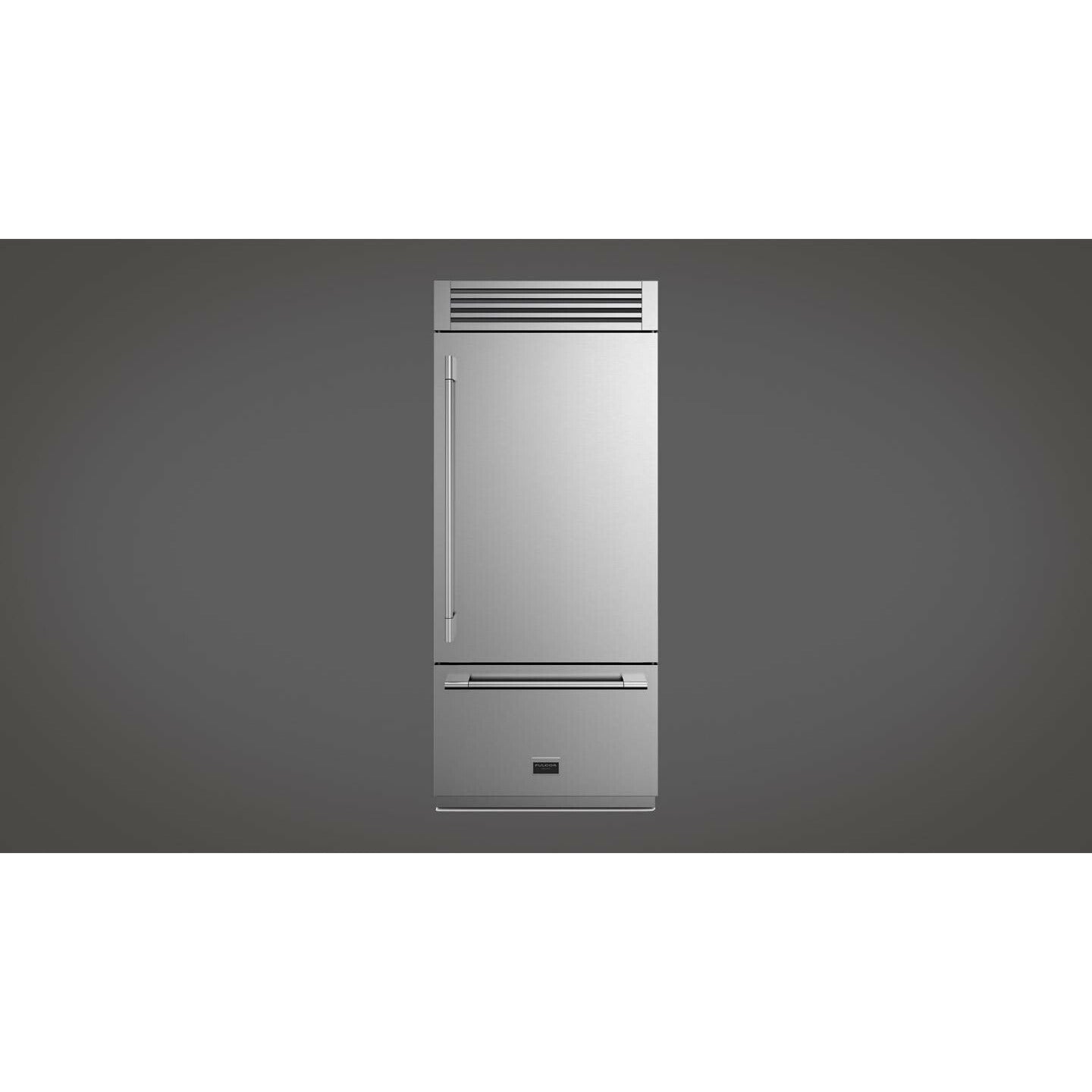 Fulgor Milano 700 Series 36 Inch Wide 18.5 Cu. Ft. Panel Ready Bottom Freezer Refrigerator with Ice Maker Stainless Steel - F7PBM36S2 I Luxury Appliances Direct