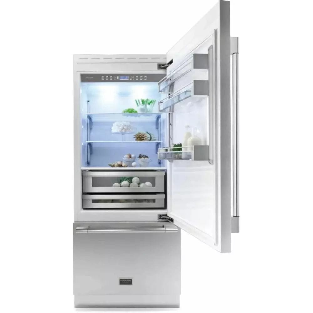 Fulgor Milano 36" Built-In Panel Ready Bottom Mount Refrigerator with 18.5 Cu. Ft. Capacity - F7IBM36O2 I Luxury Appliances Direct