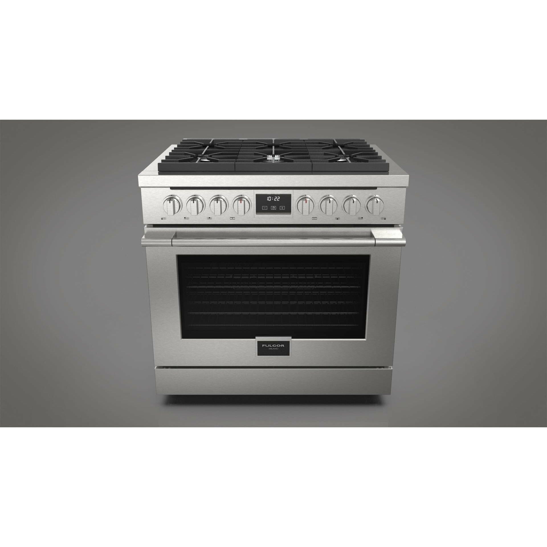 Fulgor Milano 36" Freestanding All Gas Range with 3 Duel Flame Burners, Stainless Steel - F4PGR366S2 I Luxury Appliances Direct