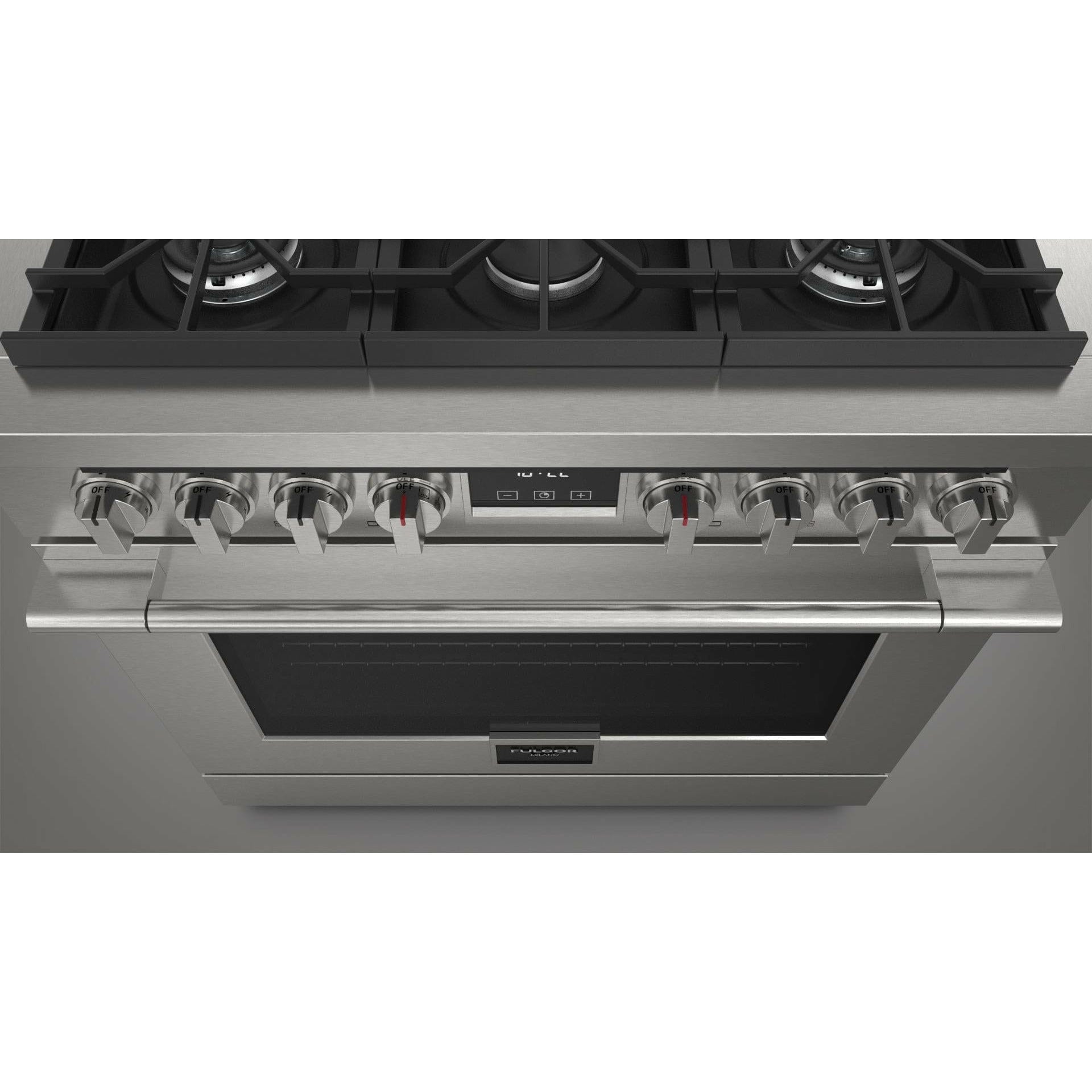 Fulgor Milano 36" Freestanding All Gas Range with 3 Duel Flame Burners, Stainless Steel - F4PGR366S2 I Luxury Appliances Direct