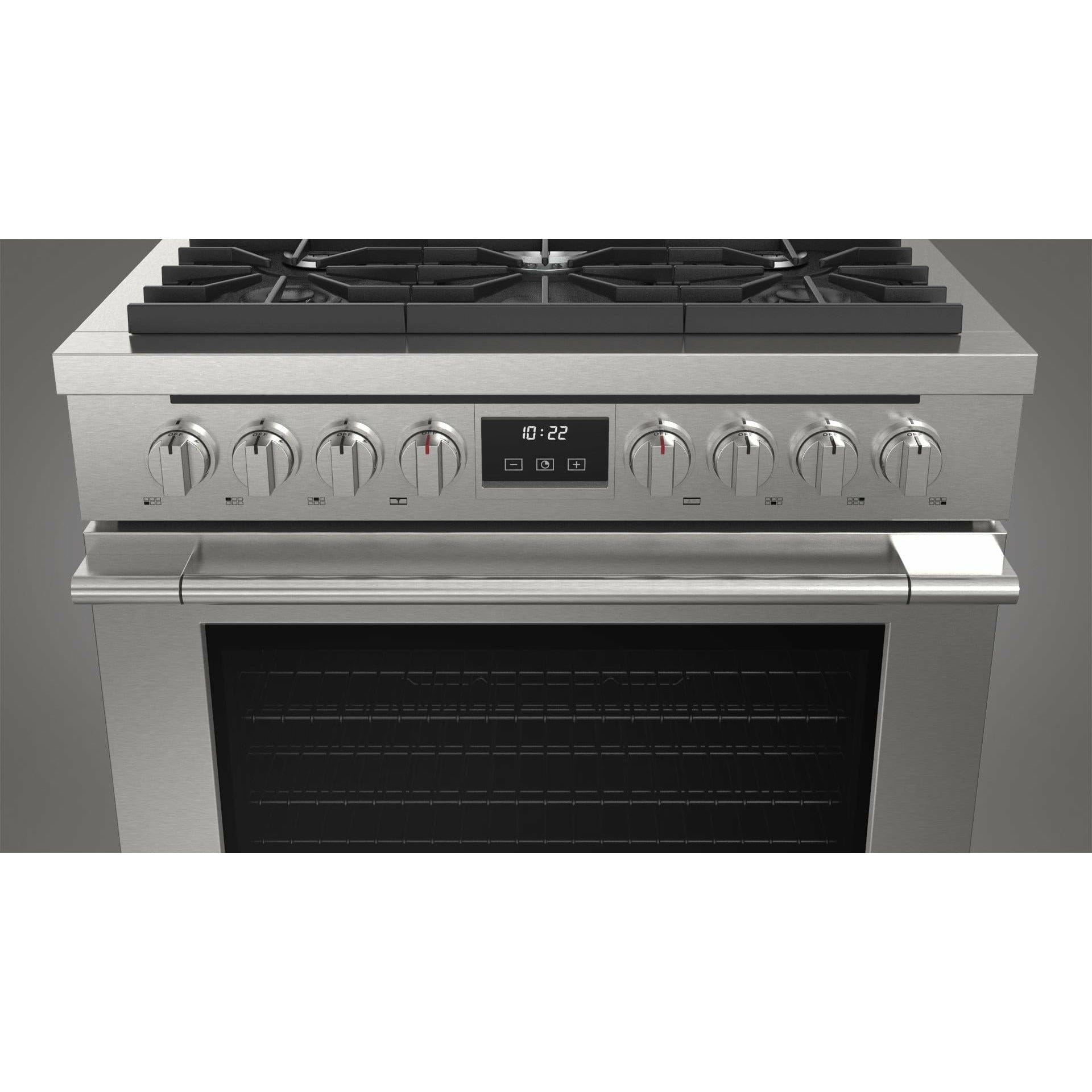 Fulgor Milano 36" Freestanding All Gas Range with 3 Duel Flame Burners, Stainless Steel - F4PGR366S2 I Luxury Appliances Direct