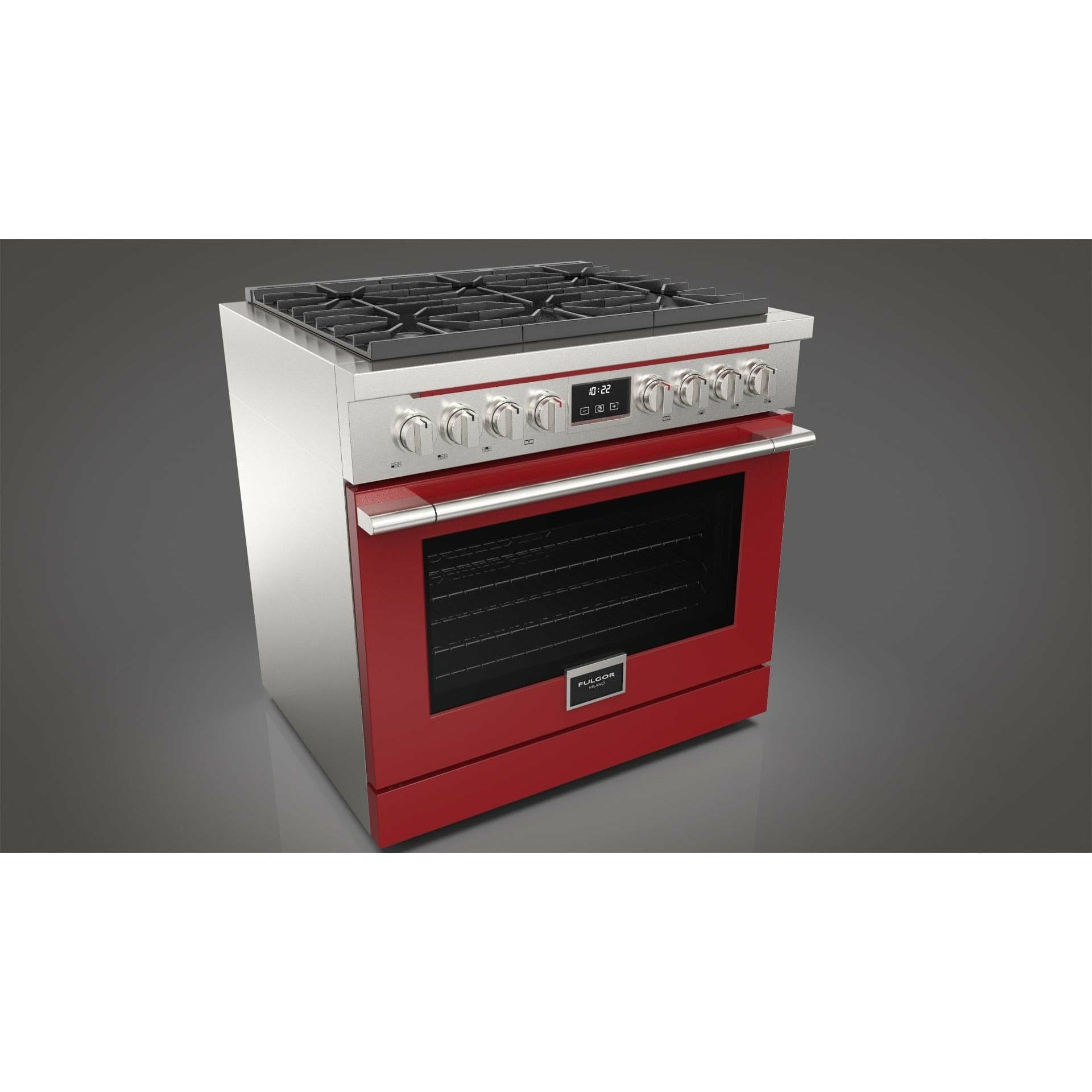 Fulgor Milano 36" Freestanding All Gas Range with 3 Duel Flame Burners, Stainless Steel - F4PGR366S2 I Luxury Appliances Direct