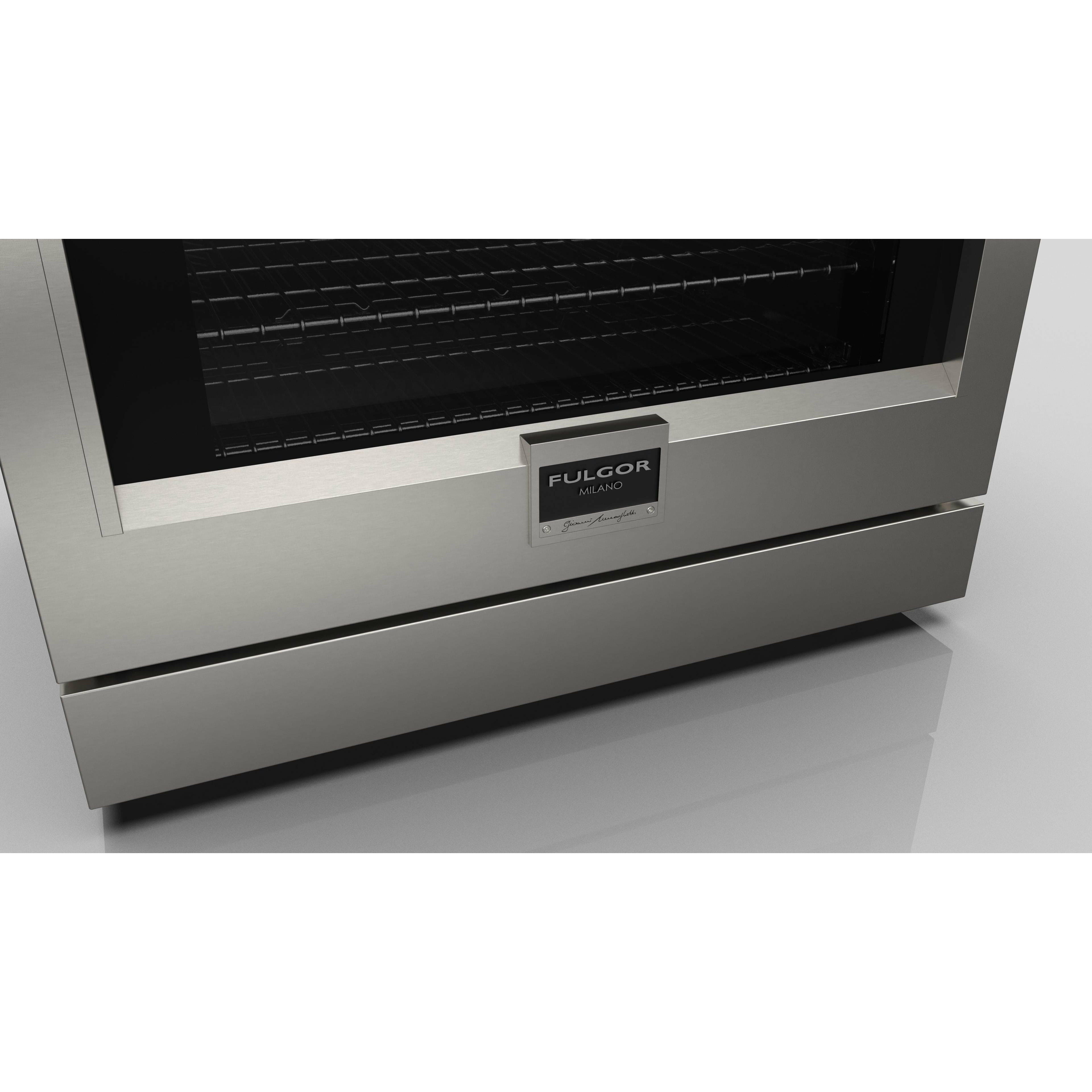 Fulgor Milano 36" Freestanding Dual Pro Fuel Range with Four 18,000 BTU Burners, Stainless Steel - F6PDF366S1 I Luxury Appliances Direct