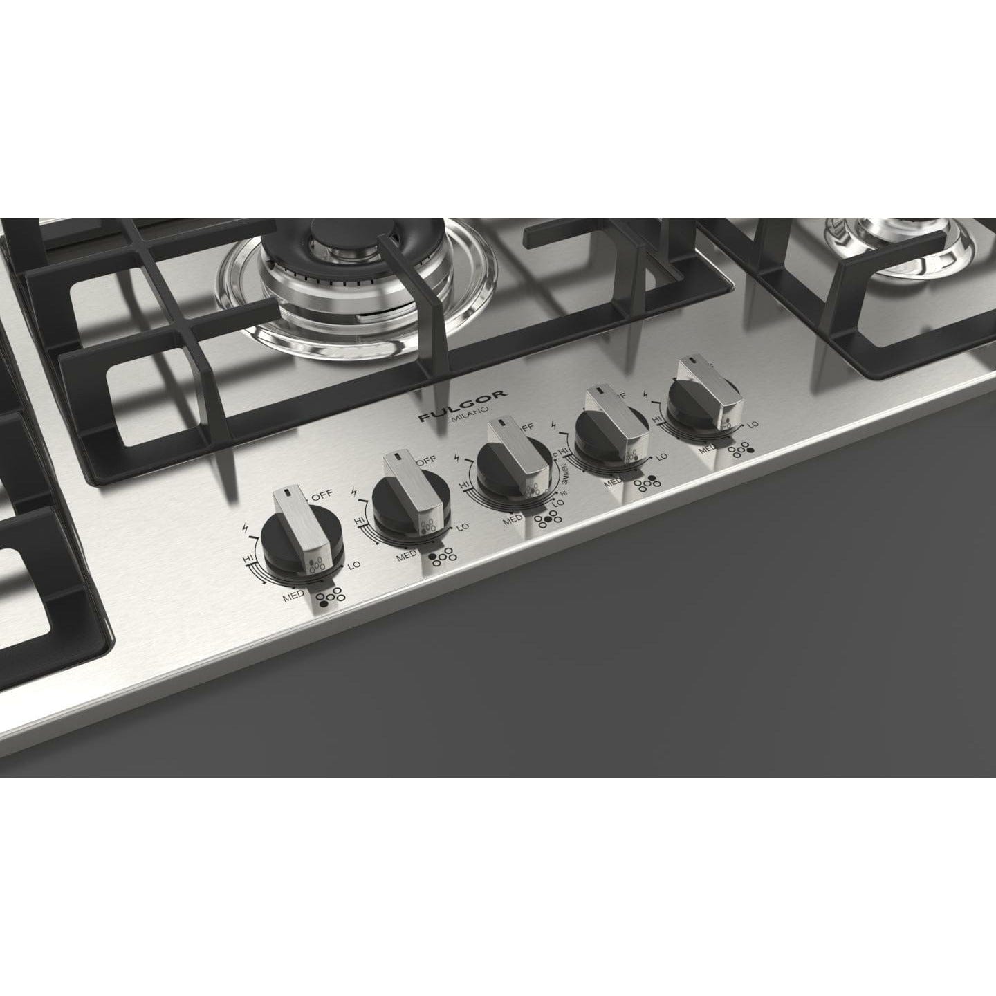 Fulgor Milano 36" Gas Cooktop with 5 European Sealed Burners - F4GK36S1 I Luxury Appliances Direct