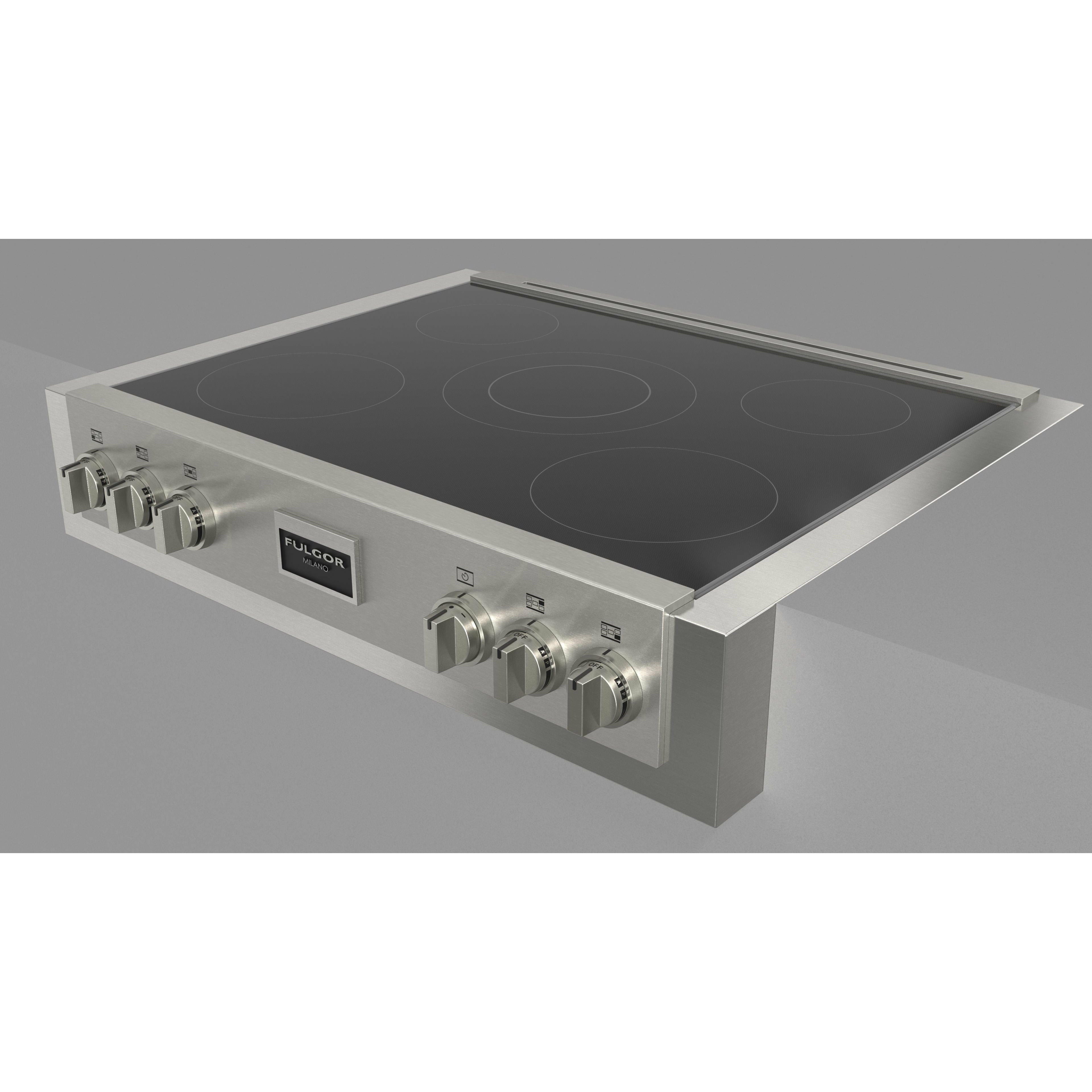 Fulgor Milano 36" Induction Rangetop with 5 Cooking Zones, Stainless Steel - F6IRT365S1 I Luxury Appliances Direct