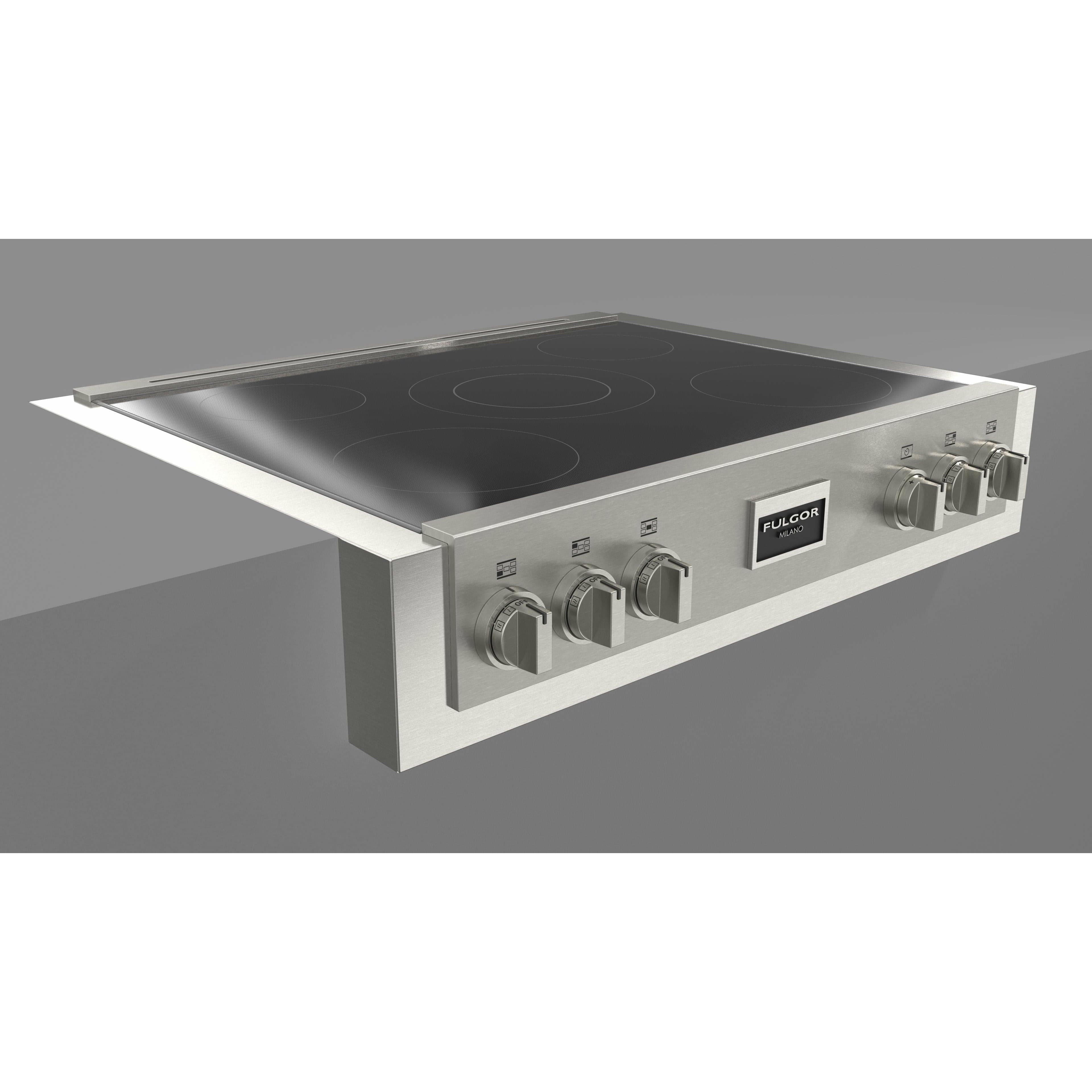 Fulgor Milano 36" Induction Rangetop with 5 Cooking Zones, Stainless Steel - F6IRT365S1 I Luxury Appliances Direct