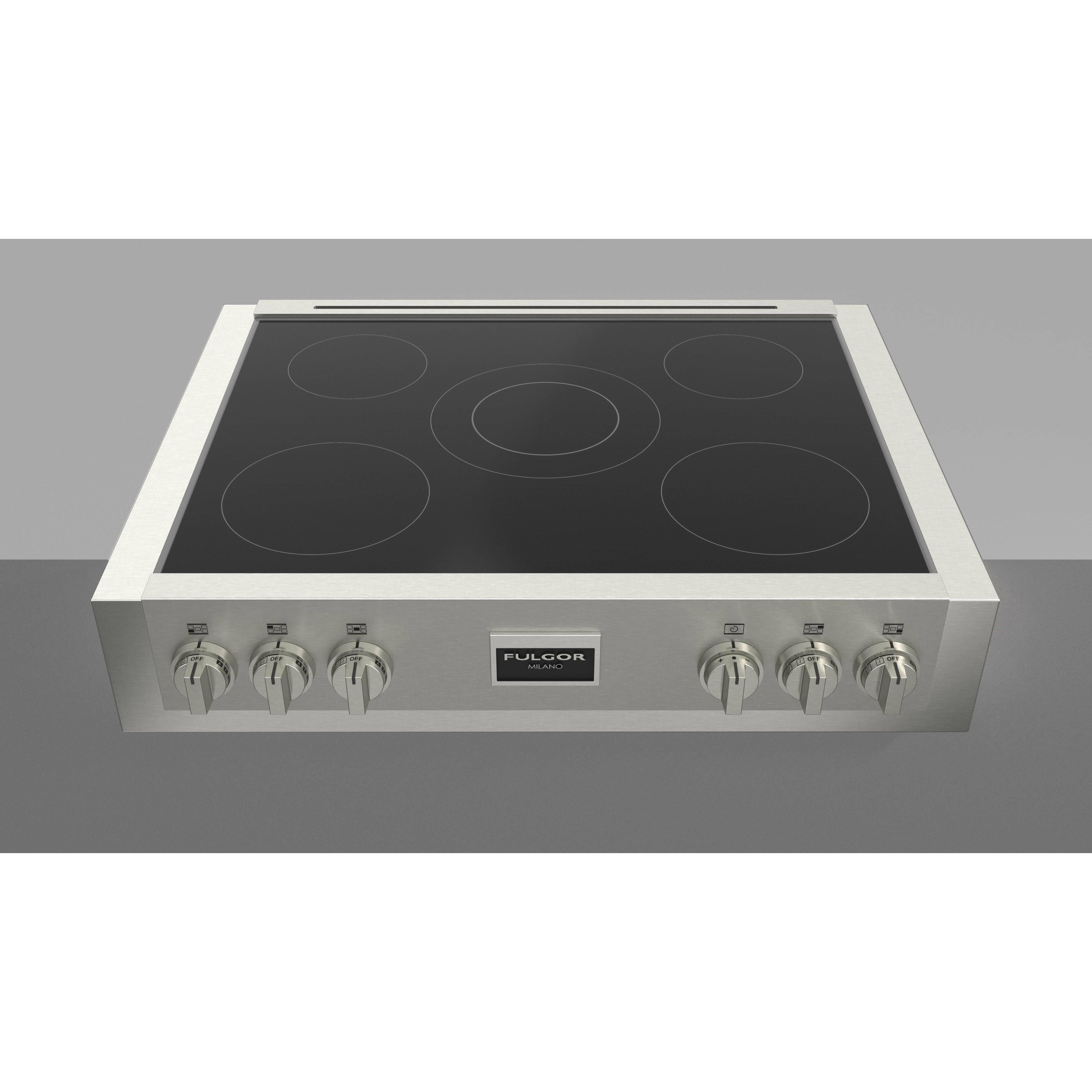 Fulgor Milano 36" Induction Rangetop with 5 Cooking Zones, Stainless Steel - F6IRT365S1 I Luxury Appliances Direct