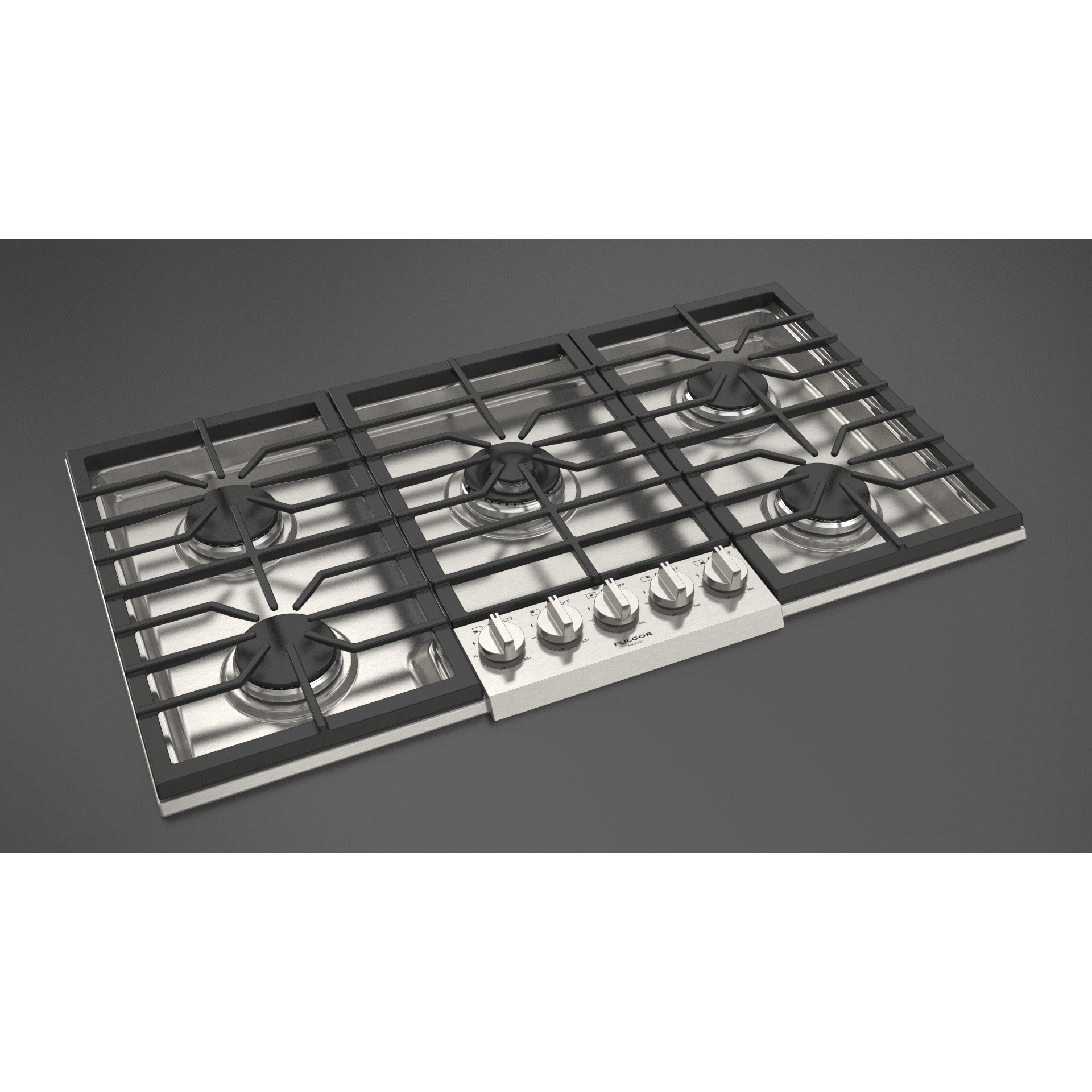 Fulgor Milano 36" Pro-Style Natural Gas Cooktop with 1 Central Dual Burner - F4PGK365S1 I Luxury Appliances Direct