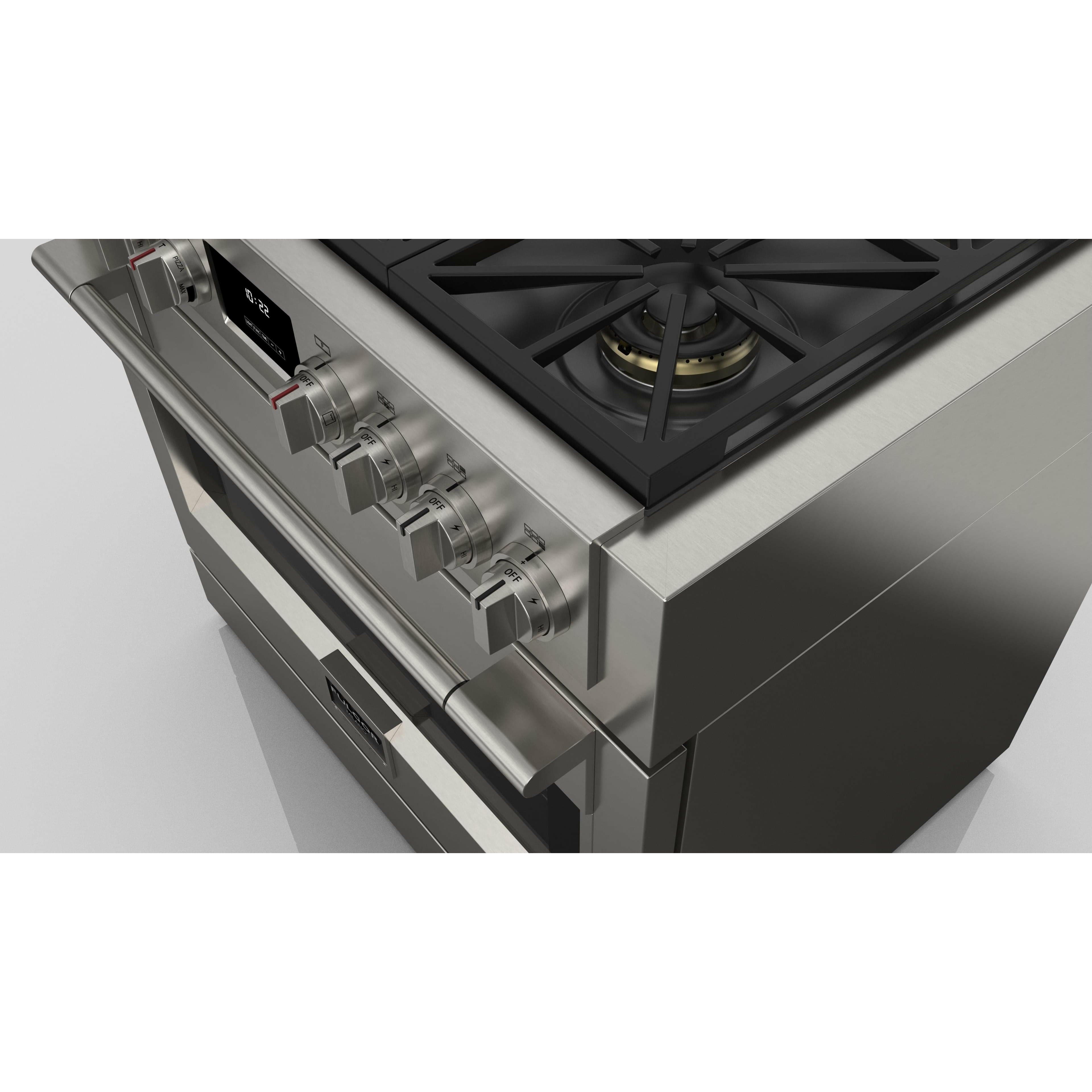 Fulgor Milano 36" Professional Gas Range with 6 Dual-Flame Burners, 5.7 cu. ft. Capacity, Stainless Steel - F6PGR366S2 I Luxury Appliances Direct