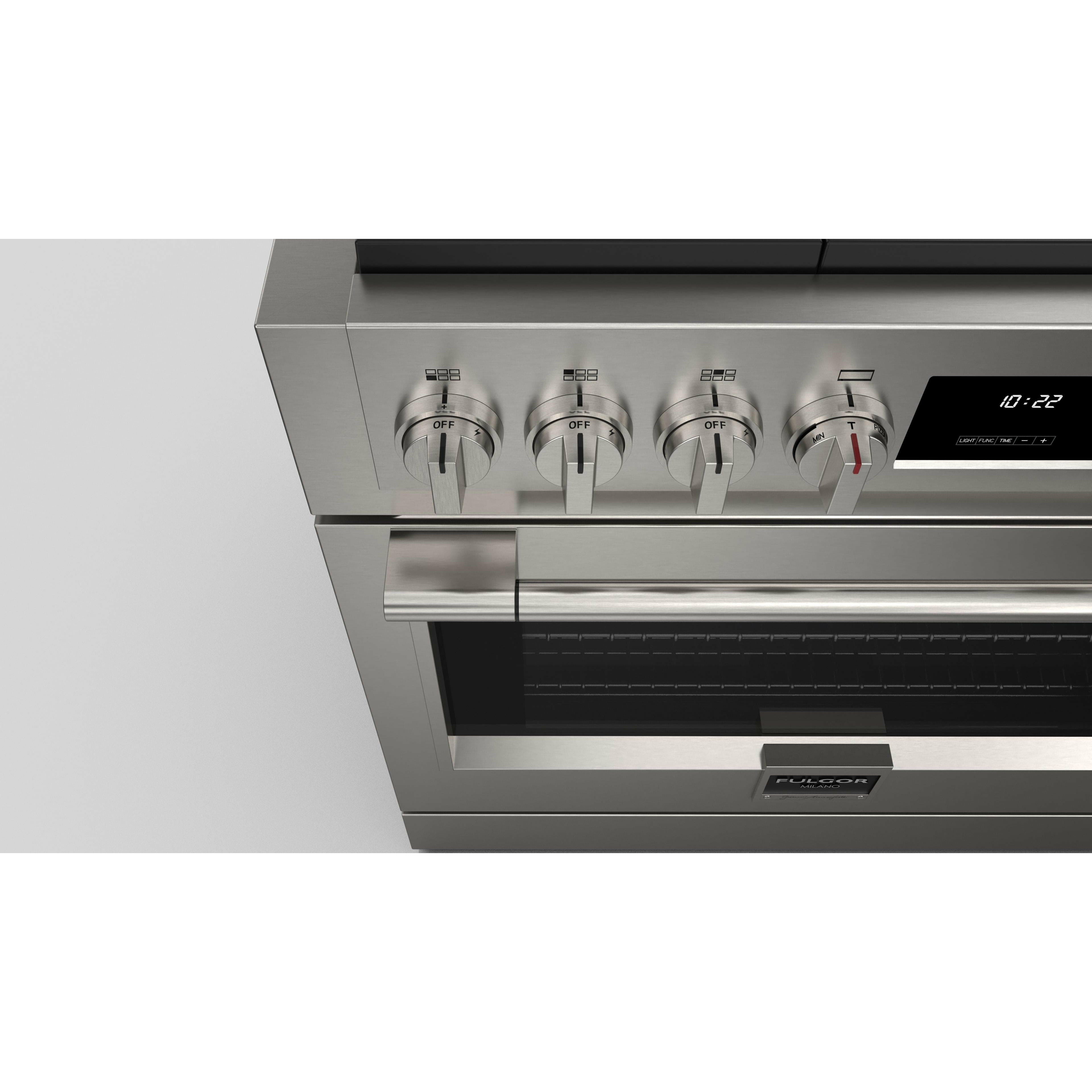 Fulgor Milano 36" Professional Gas Range with 6 Dual-Flame Burners, 5.7 cu. ft. Capacity, Stainless Steel - F6PGR366S2 I Luxury Appliances Direct