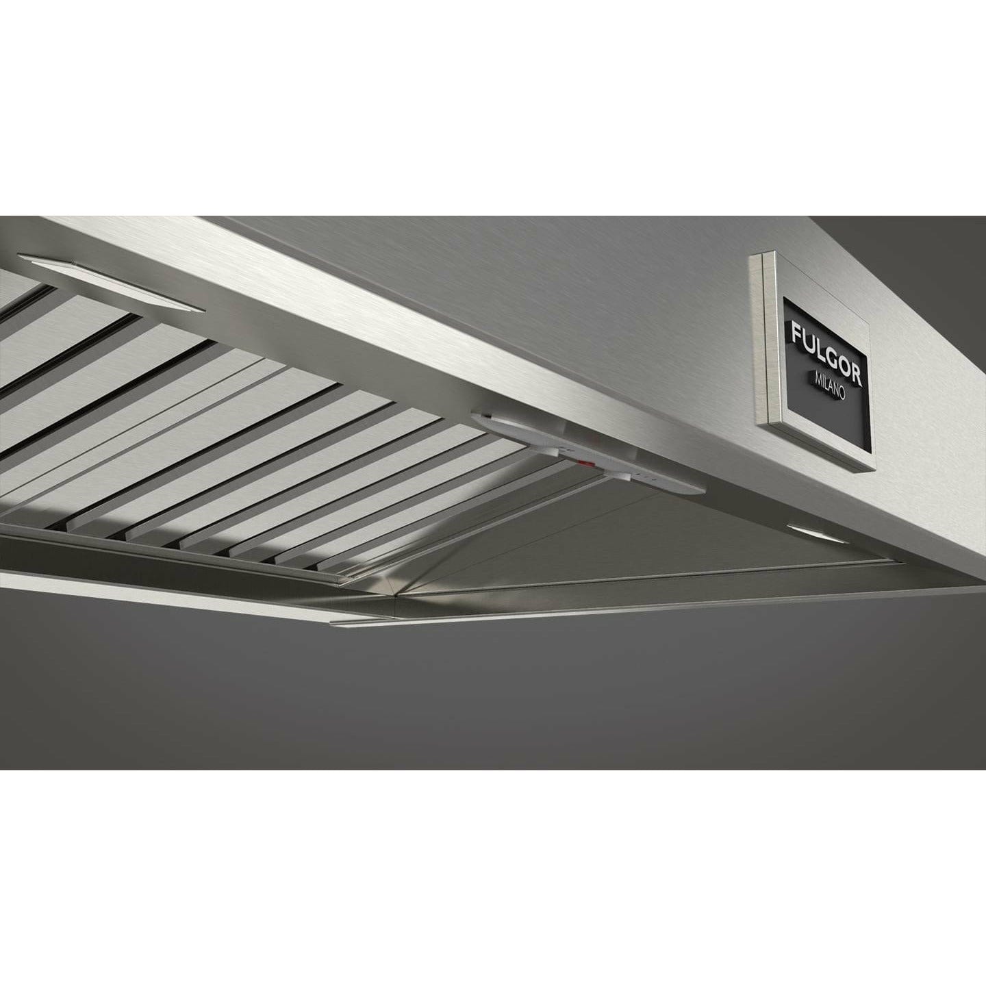 Fulgor Milano 36" Professional Wall Mount Hood with 600 CFM Internal Blower, Stainless Steel - F6PH36S1 I Luxury Appliances Direct