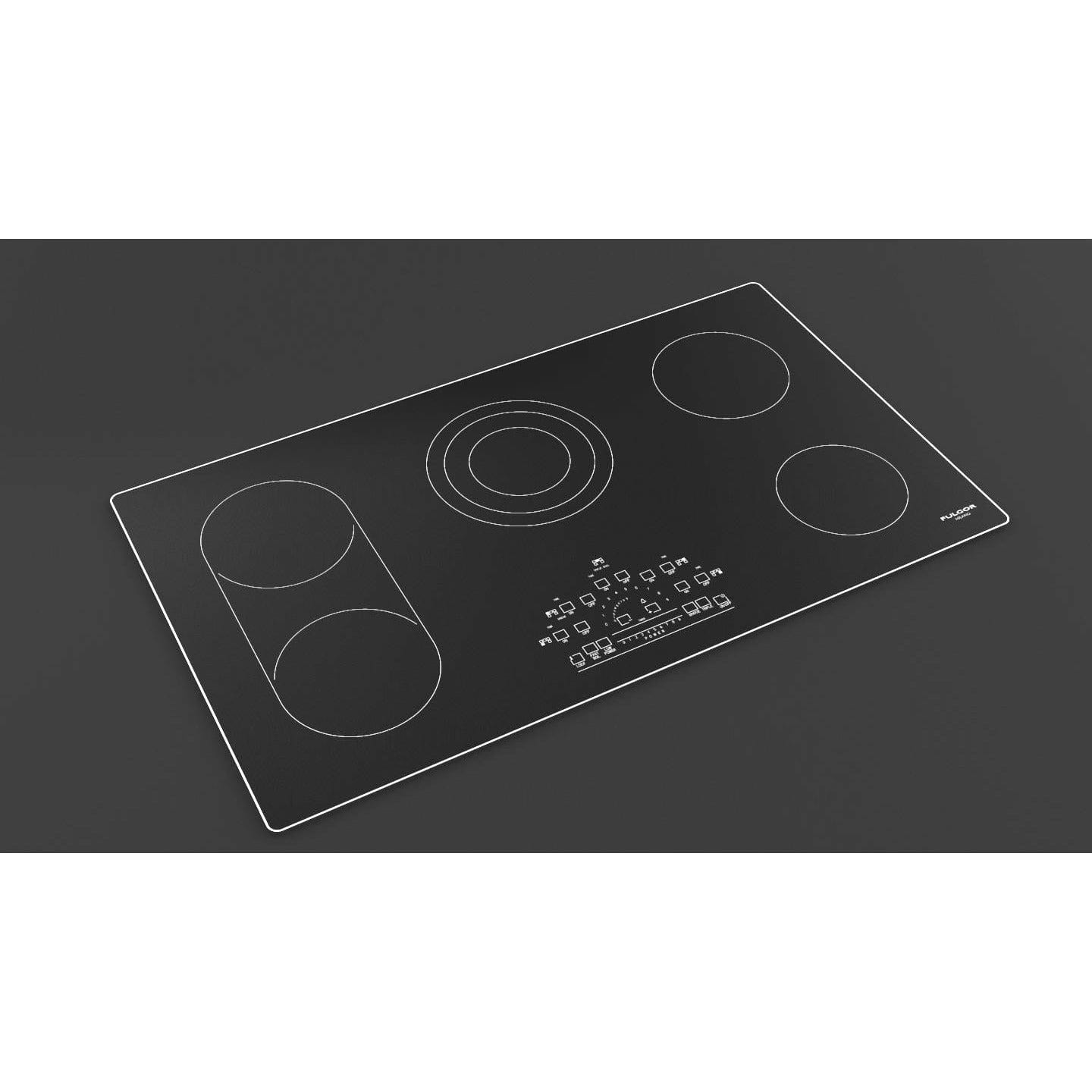 Fulgor Milano 36" Touch Radiant Electric Cooktop with 5 Elements, Glass Ceramic Surface - F6RT36S2 I Luxury Appliances Direct