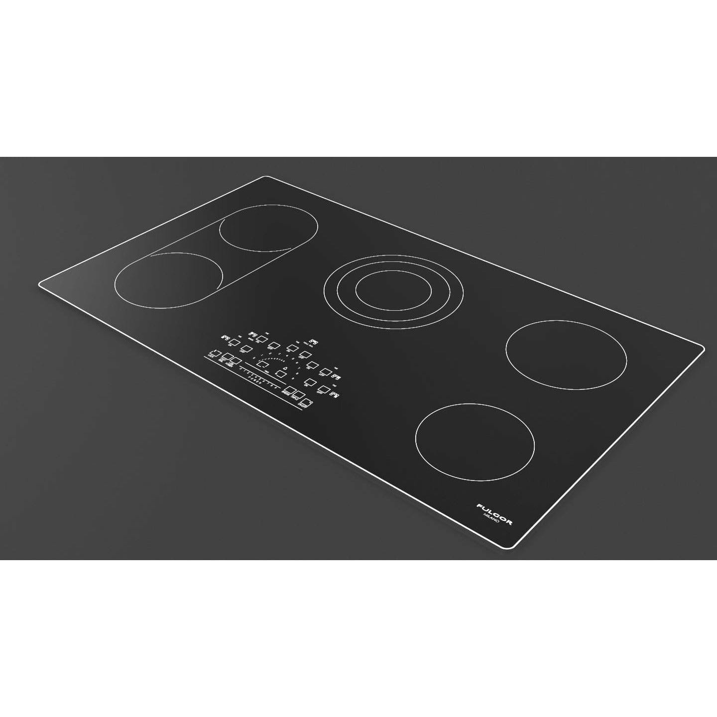Fulgor Milano 36" Touch Radiant Electric Cooktop with 5 Elements, Glass Ceramic Surface - F6RT36S2 I Luxury Appliances Direct