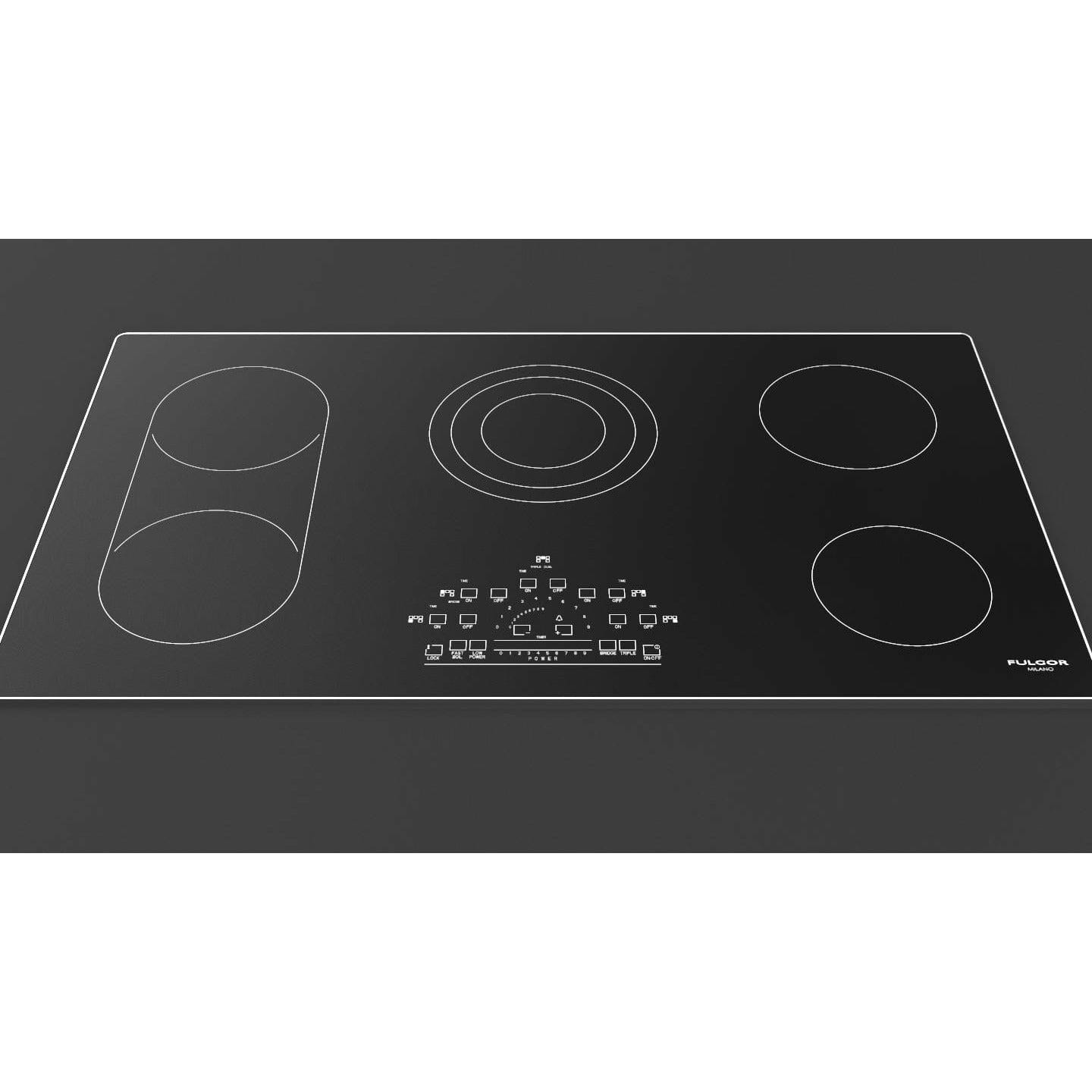 Fulgor Milano 36" Touch Radiant Electric Cooktop with 5 Elements, Glass Ceramic Surface - F6RT36S2 I Luxury Appliances Direct