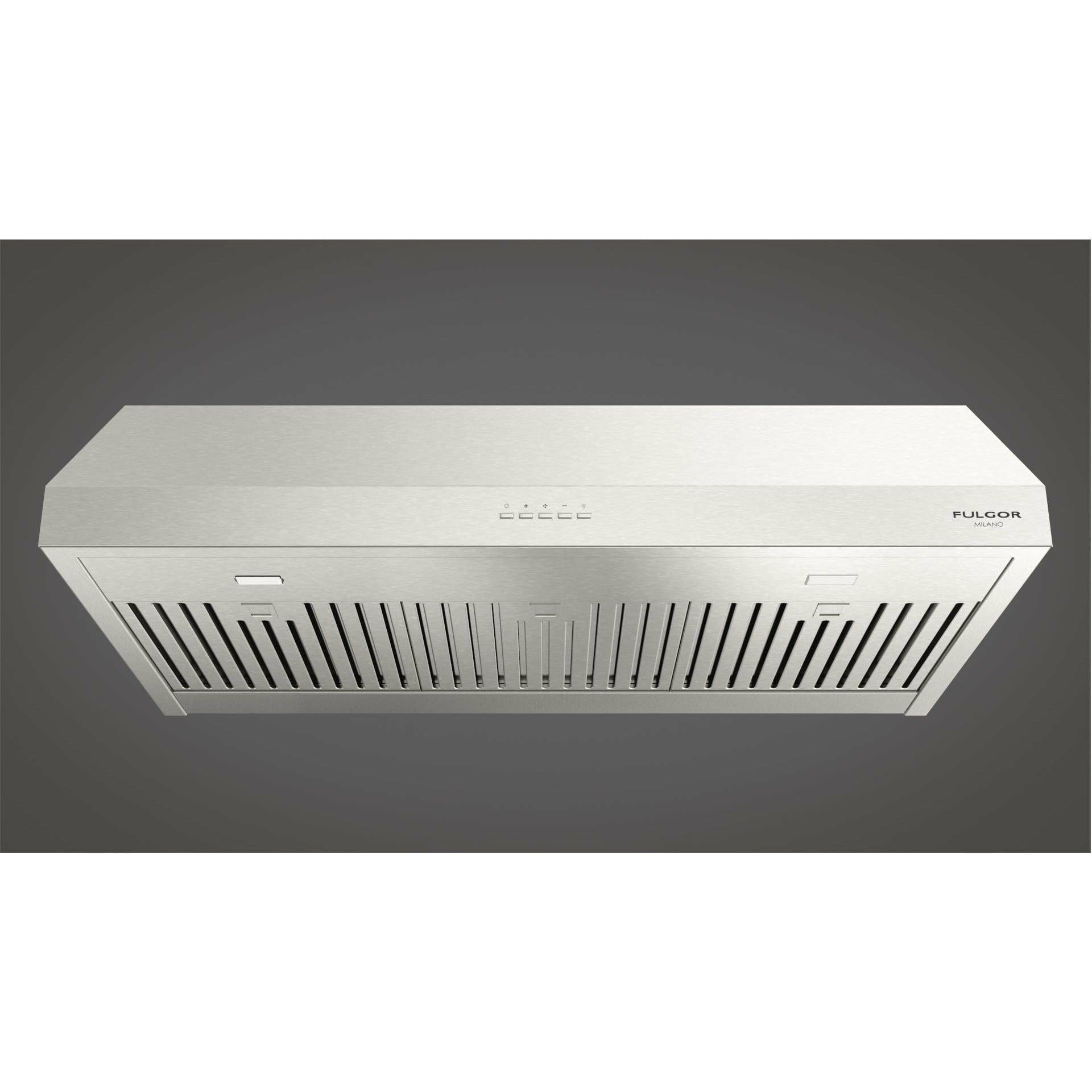 Fulgor Milano 36" Under Cabinet Range Hood with 4-Speed/450 CFM Blower, Stainless Steel - F4UC36S1 I Luxury Appliances Direct