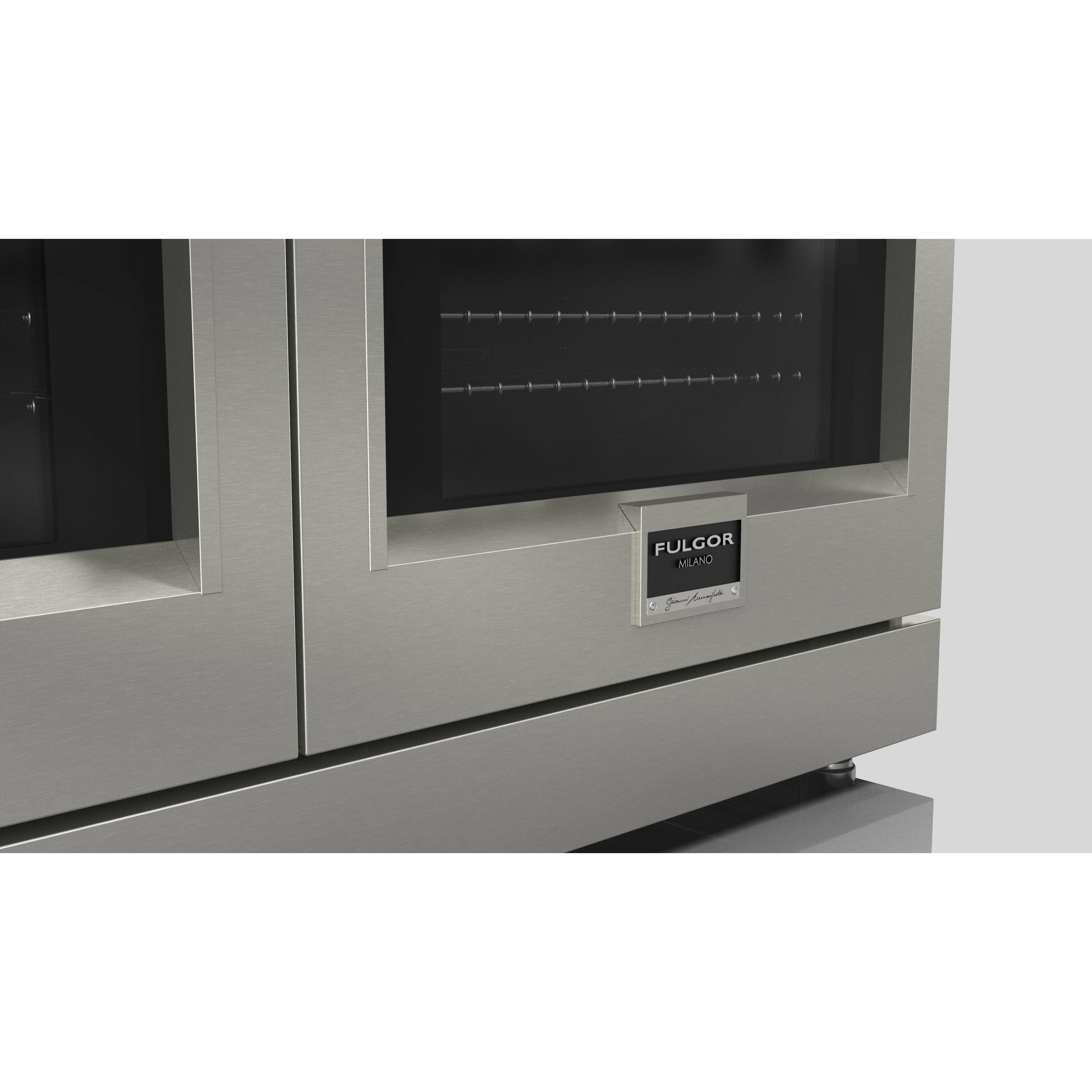 Fulgor Milano 48" Dual Fuel Professional Range with 6 Dual Flame Burners, 6.5 Cu. Ft. Total Capacity Stainless Steel - F6PDF486GS1 I Luxury Appliances Direct