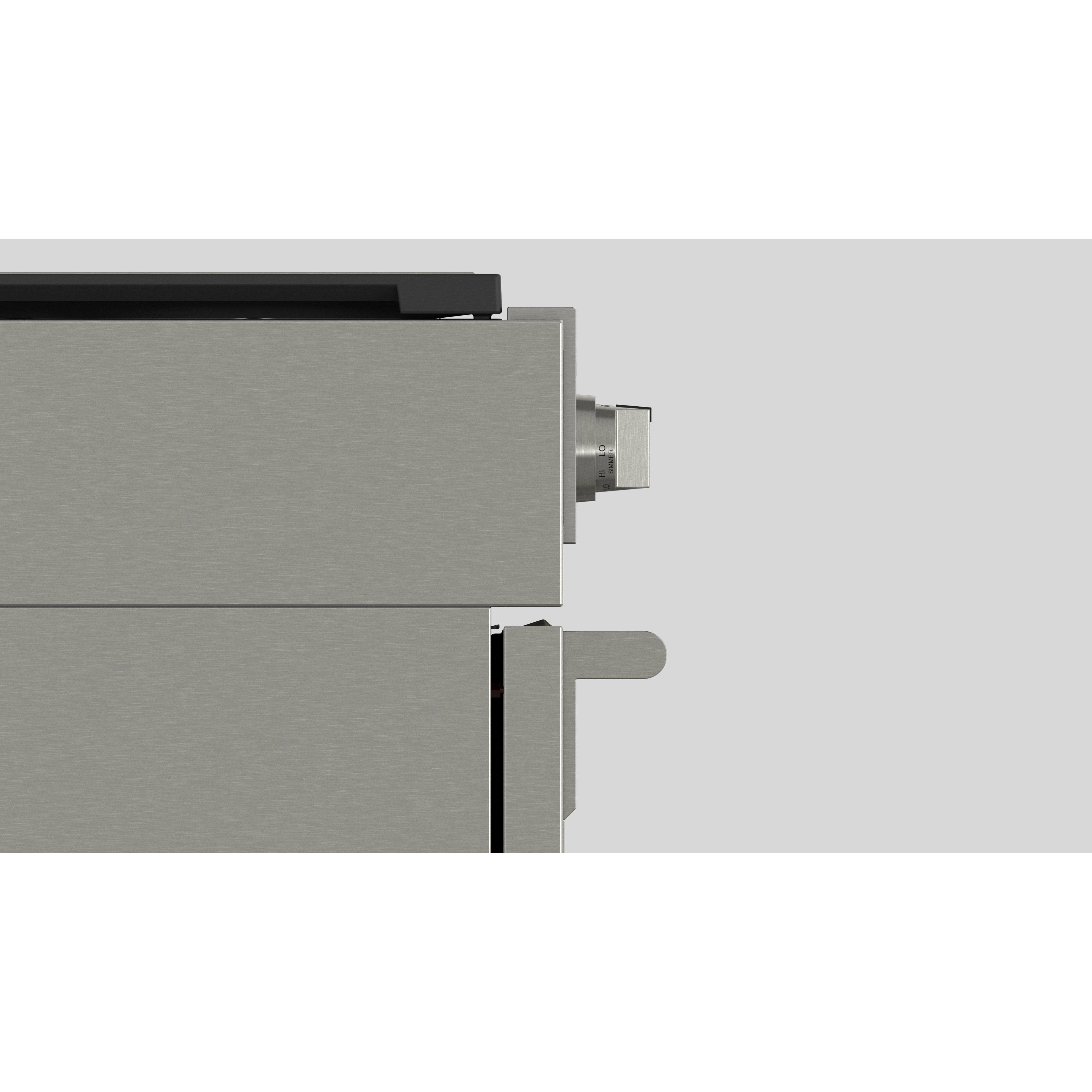 Fulgor Milano 48" Dual Fuel Professional Range with 6 Dual Flame Burners, 6.5 Cu. Ft. Total Capacity Stainless Steel - F6PDF486GS1 I Luxury Appliances Direct