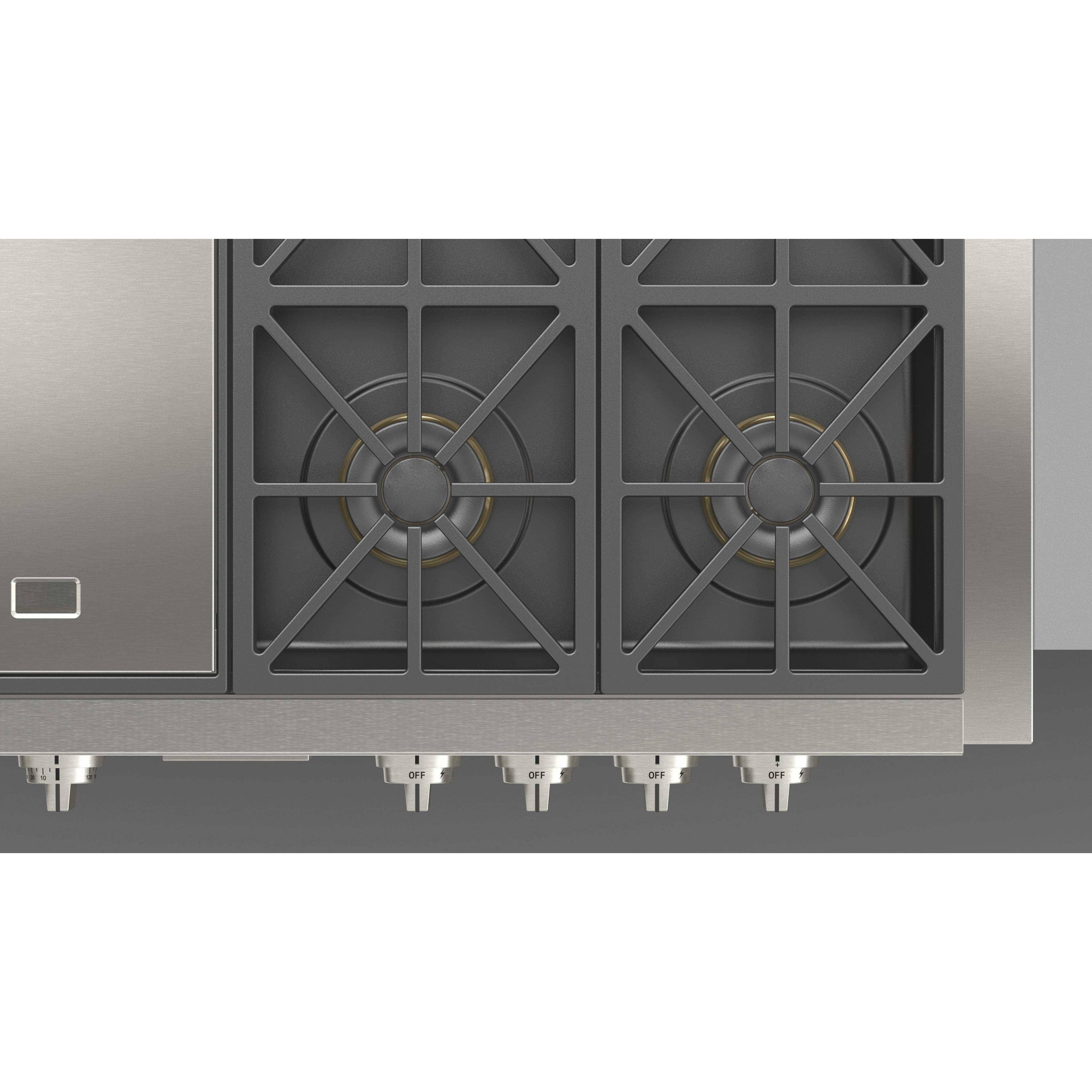 Fulgor Milano 48" Gas Rangetop with 6 Sealed Burners, Stainless Steel - F6GRT486GS1 I Luxury Appliances Direct