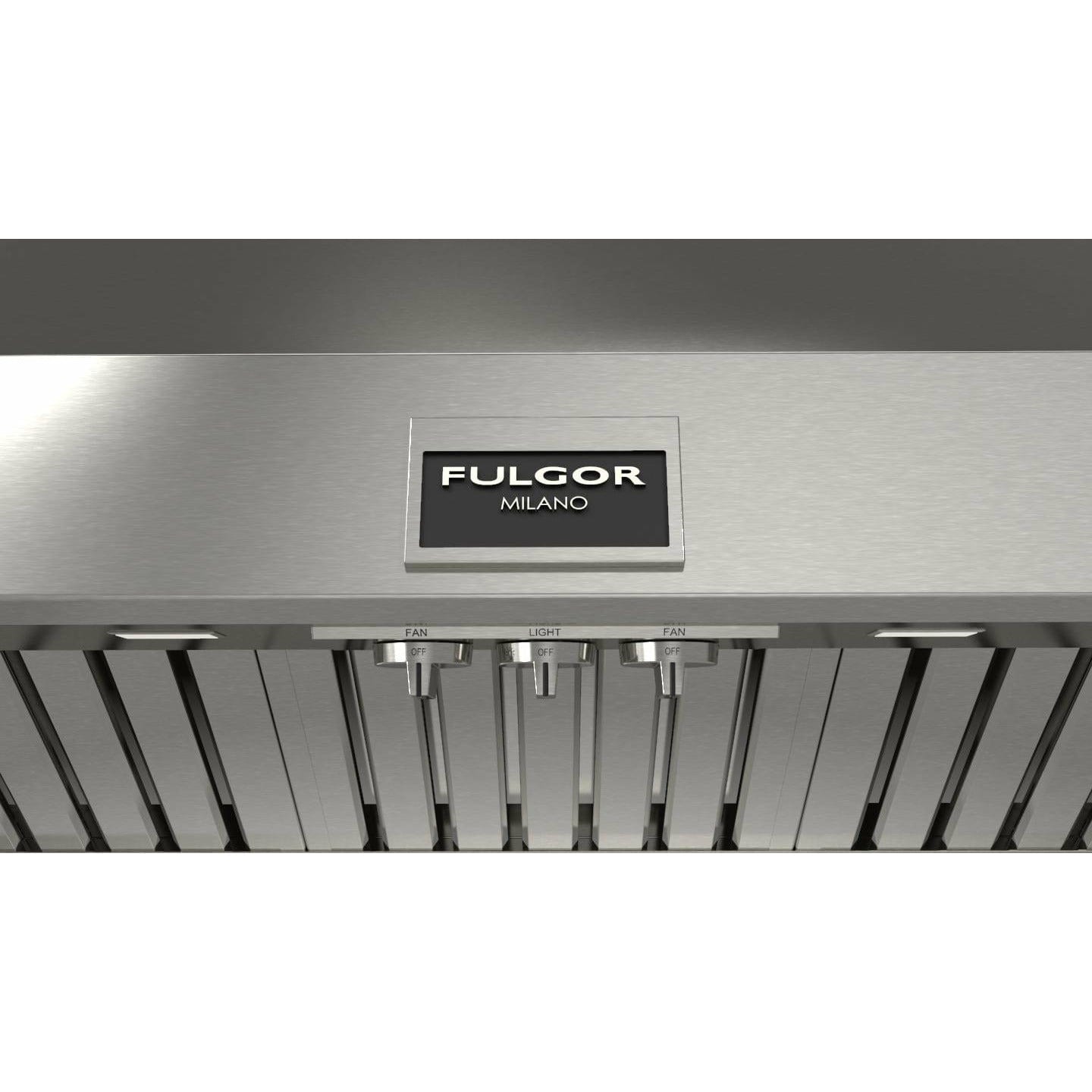 Fulgor Milano 48" Professional Wall Range Hood with Baffle Filters, Stainless Steel - F6PH48DS1 I Luxury Appliances Direct