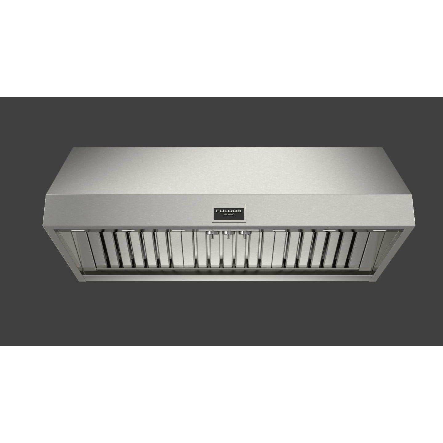 Fulgor Milano 48" Professional Wall Range Hood with Baffle Filters, Stainless Steel - F6PH48DS1 I Luxury Appliances Direct