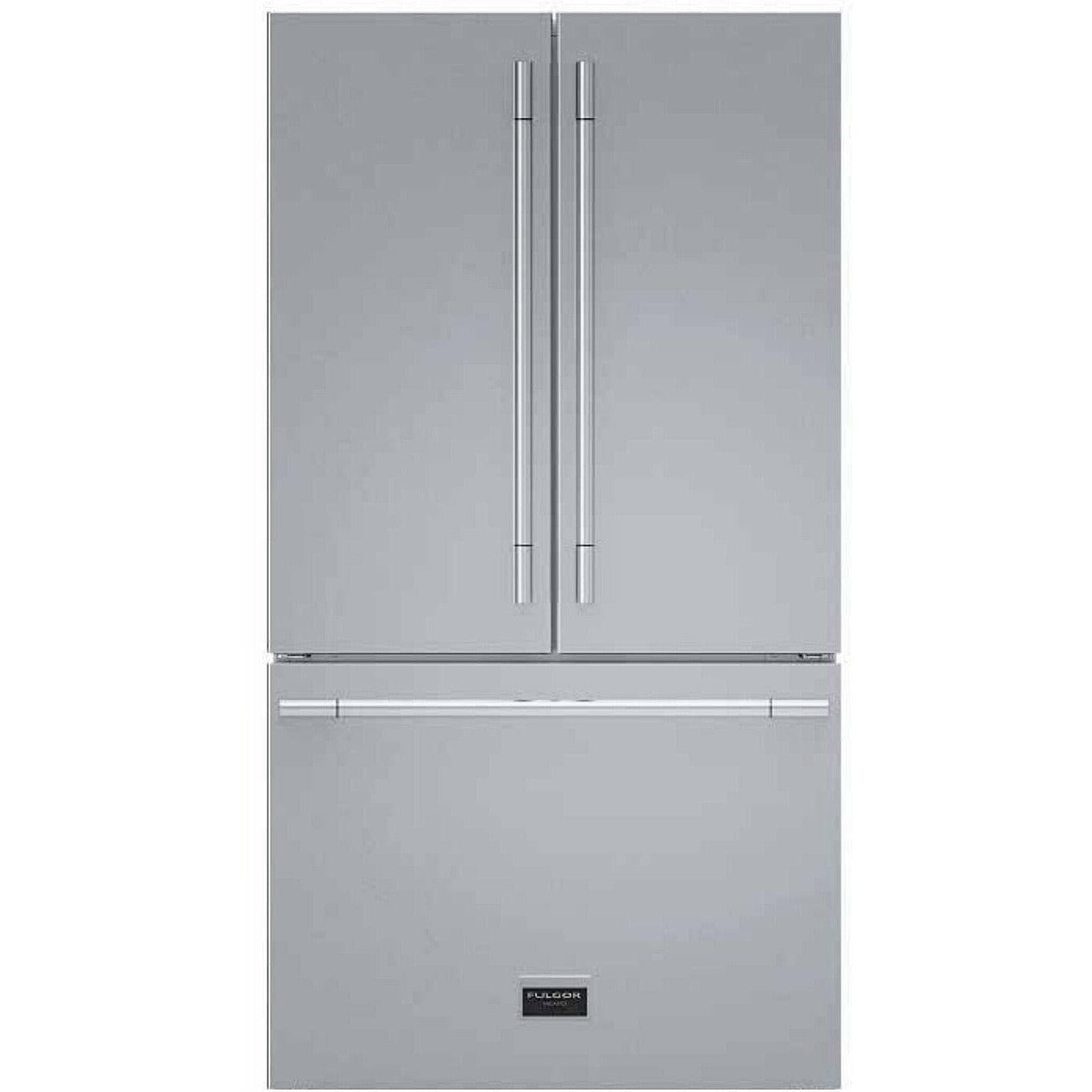 Fulgor Milano Package - 30" Dual Fuel Range, 36" French Door Refrigerator, 24" Built-In Dishwasher and 30" Wall Mount Hood - F6PDF304S1F6FBM36S2 I Luxury Appliances Direct